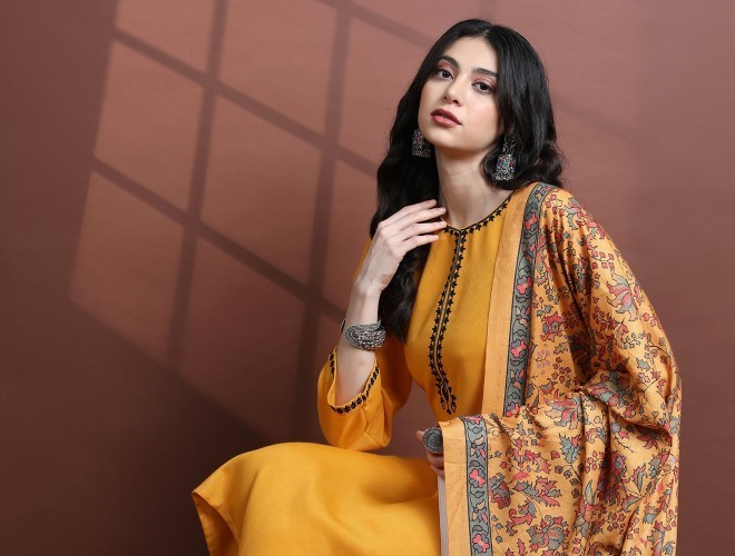 Semi-Stitched Suits Designs - Buy Semi Stitched Salwar Suits Online India