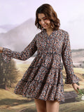Tokyo Talkies Women Black Printed Shirt Dress - Black - Image 1