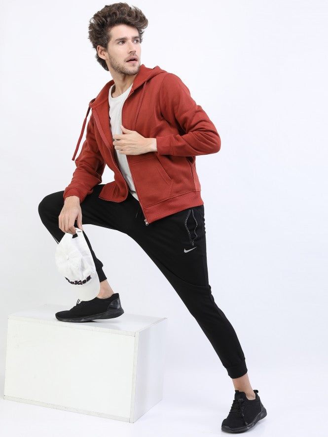 Highlander Men Front Open Hoodie Sweatshirt - Brown - Image 2