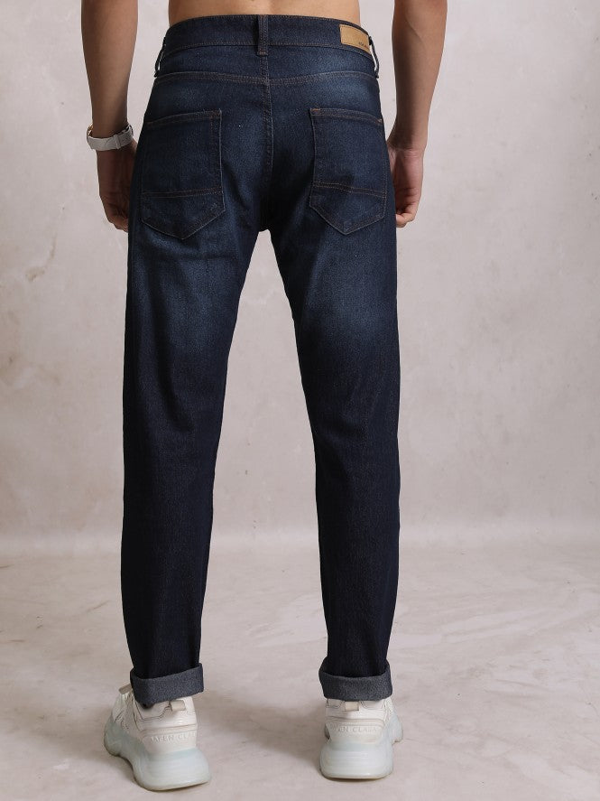 Highlander Men Indigo Tapered Fit Stretchable Jeans - Blue - Image 3