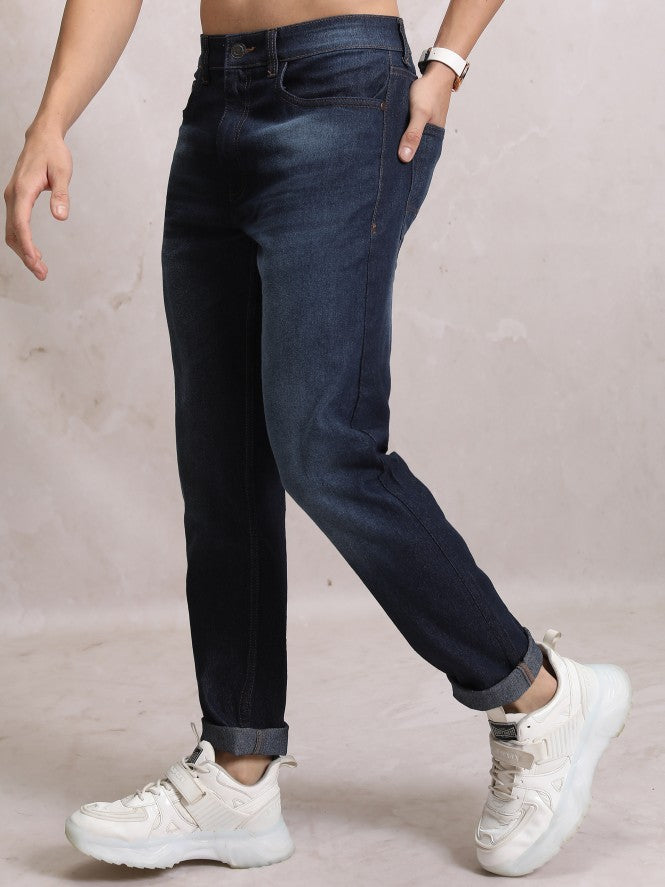Highlander Men Indigo Tapered Fit Stretchable Jeans - Blue - Image 4