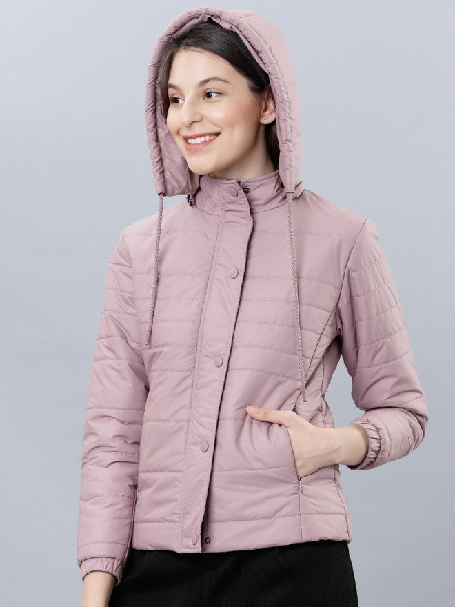 Tokyo Talkies Women Pink Puffer Jacket - Pink - Image 2