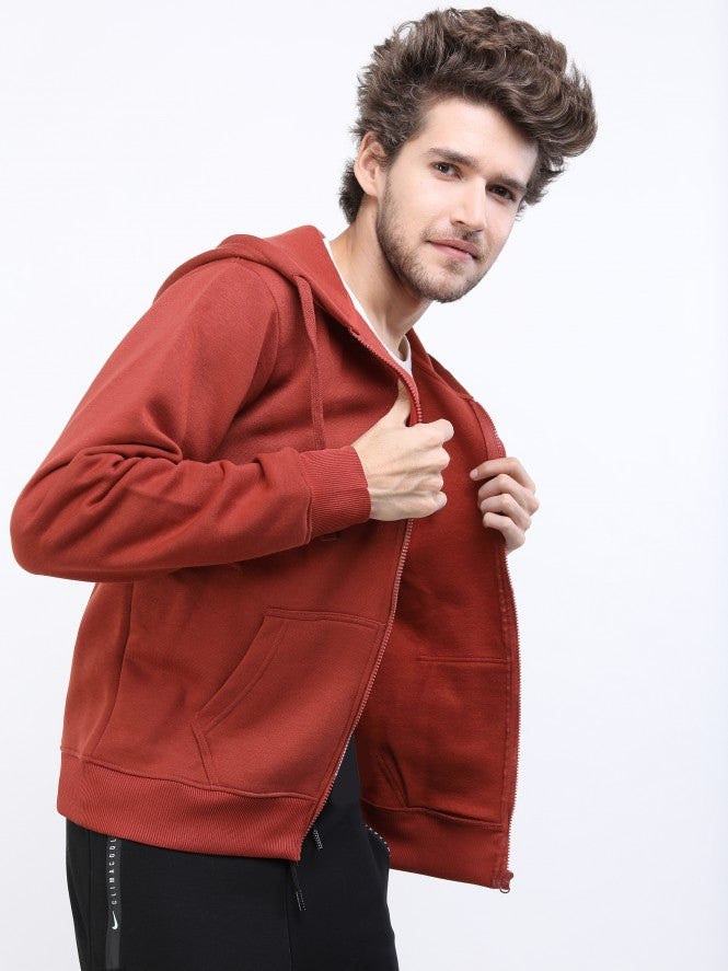 Highlander Men Front Open Hoodie Sweatshirt - Brown - Image 5