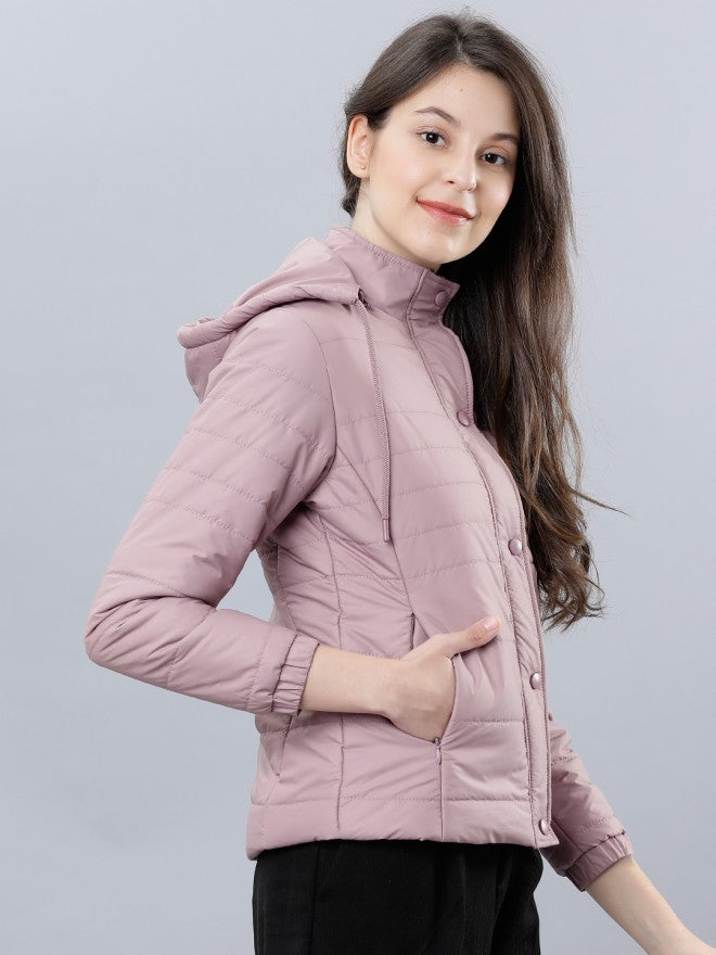Tokyo Talkies Women Pink Puffer Jacket - Pink - Image 6
