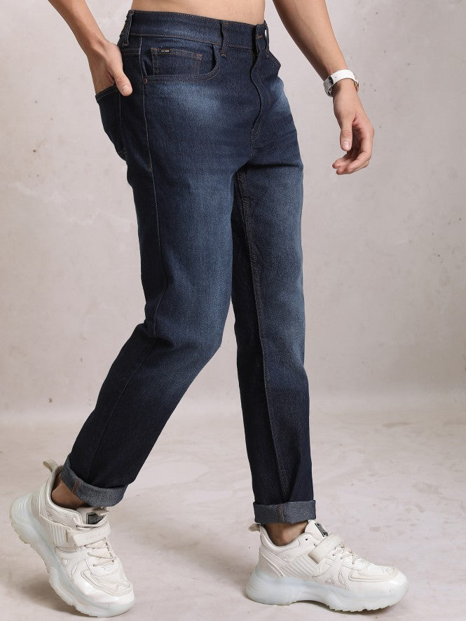 Highlander Men Indigo Tapered Fit Stretchable Jeans - Blue - Image 6