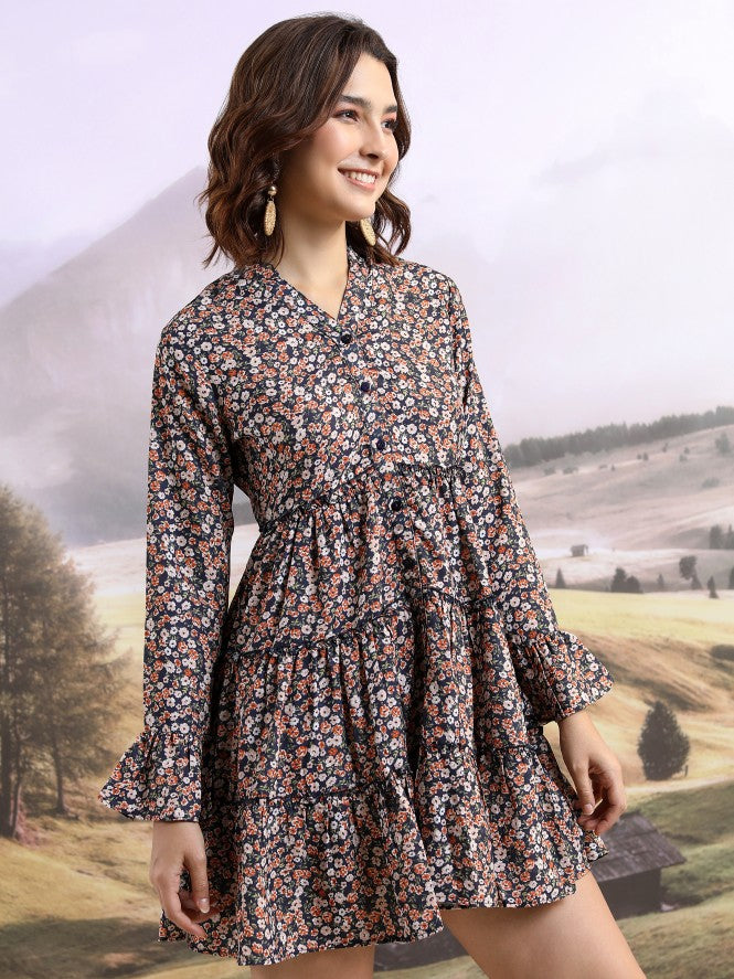 Tokyo Talkies Women Black Printed Shirt Dress - Black - Image 6