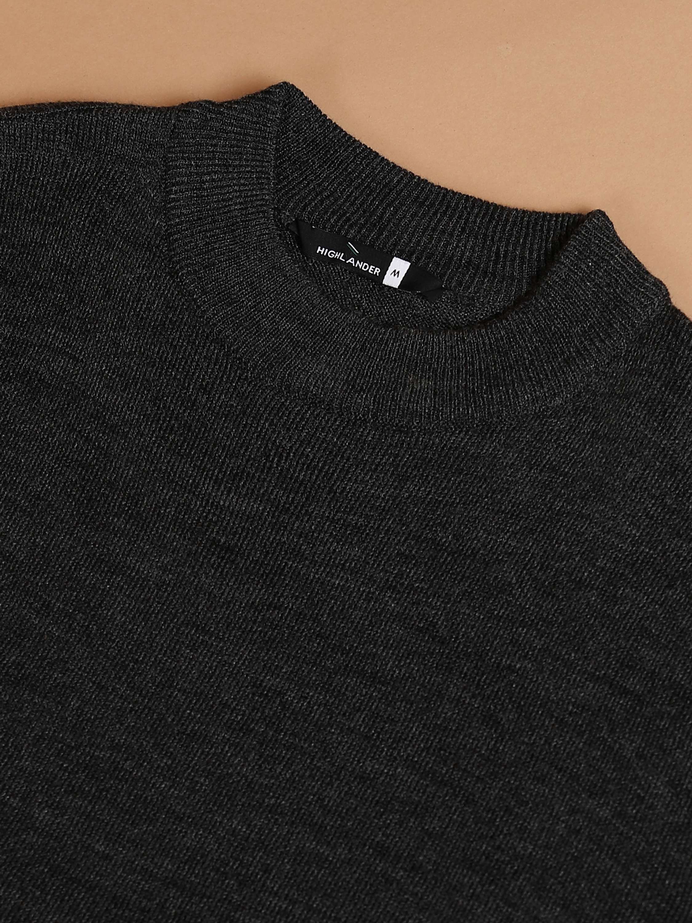 Highlander Men Grey Round Neck Pullover Sweater - Grey - Image 7