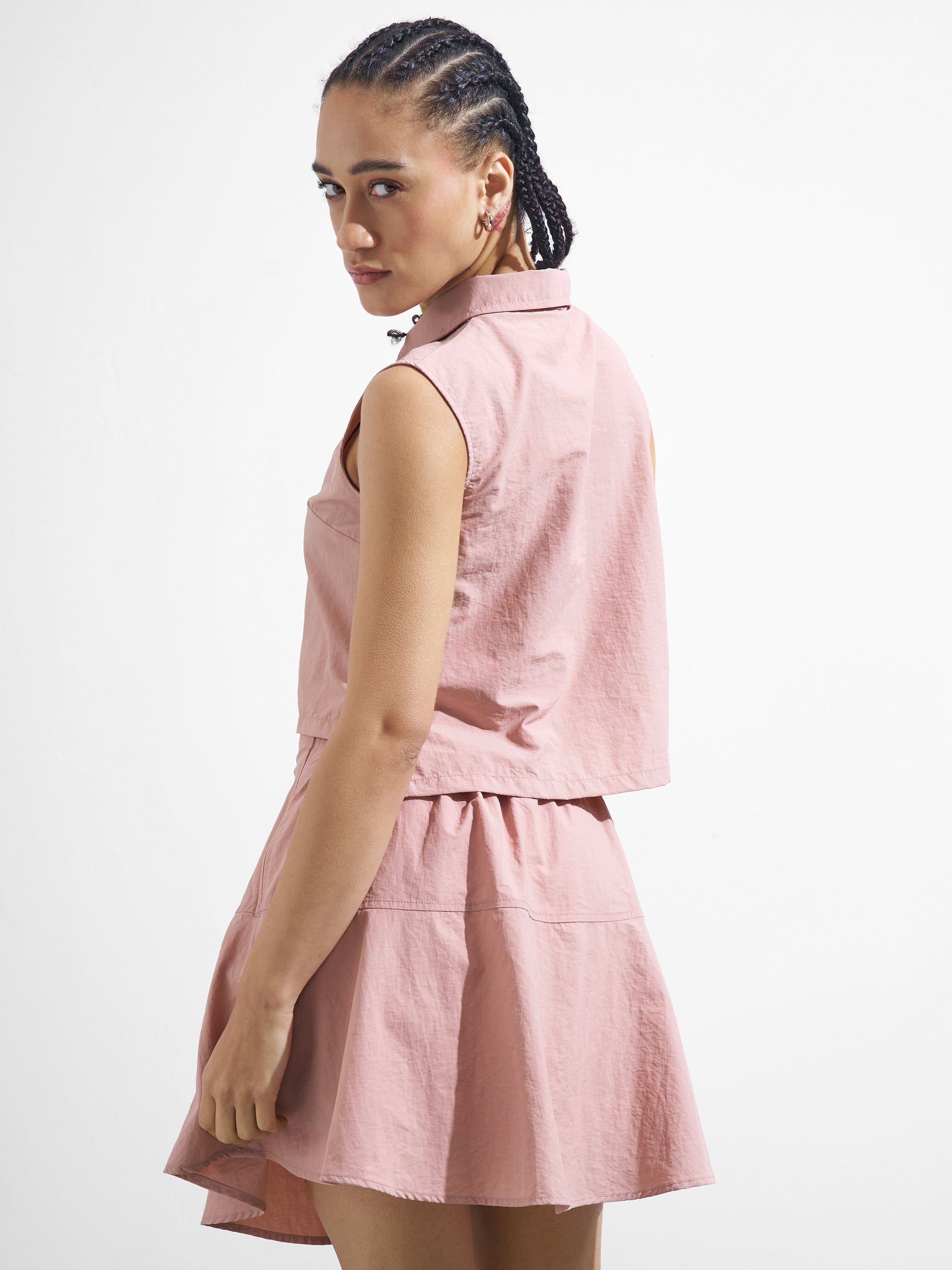 Street By Tokyo Talkies Women Pink Top With Skirt Co-Ords - Pink - Image 3