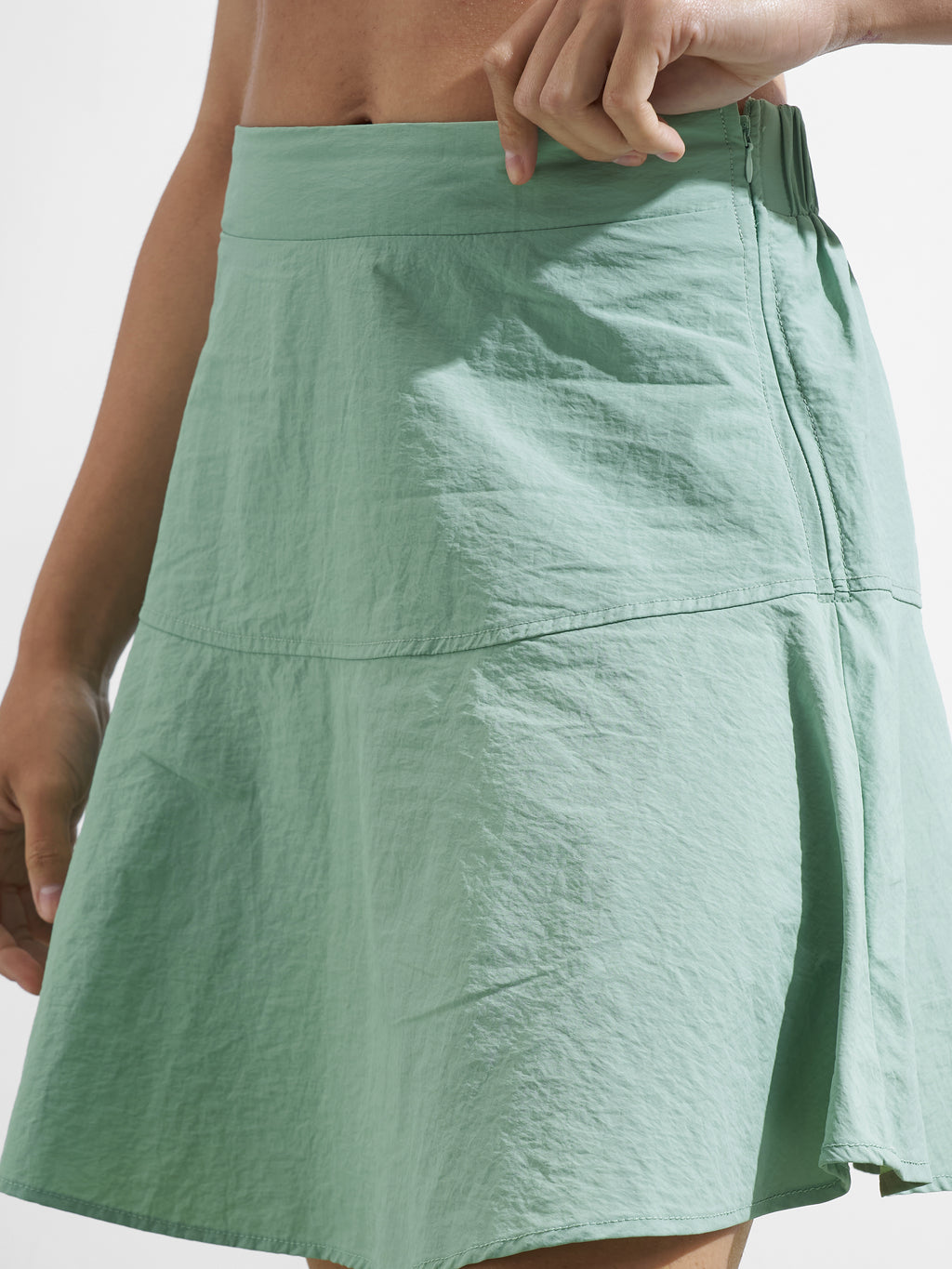 Street By Tokyo Talkies Women Green Top With Skirt Co-Ords - Green - Image 7