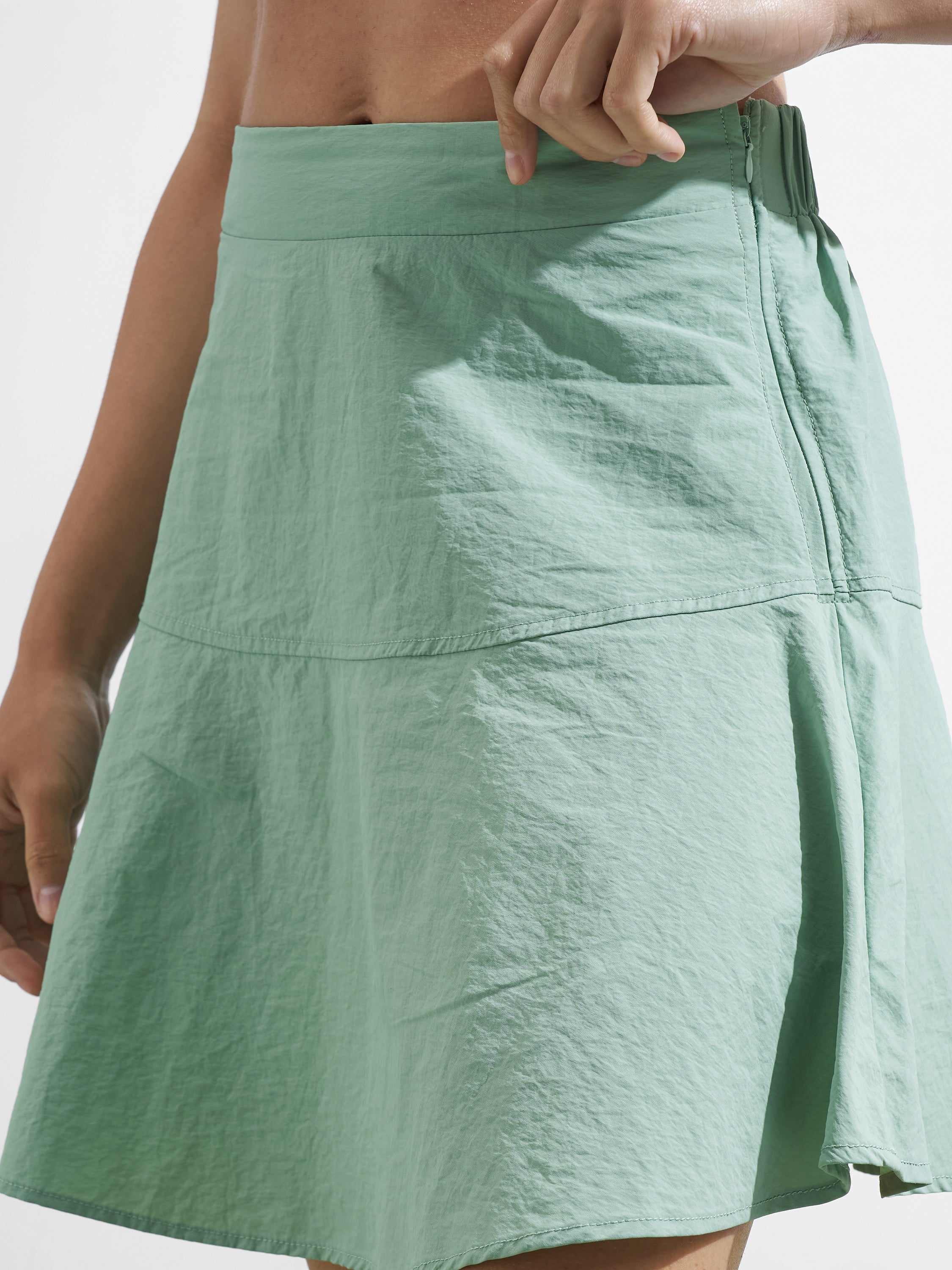 Street By Tokyo Talkies Women Green Top With Skirt Co-Ords - Green - Image 7