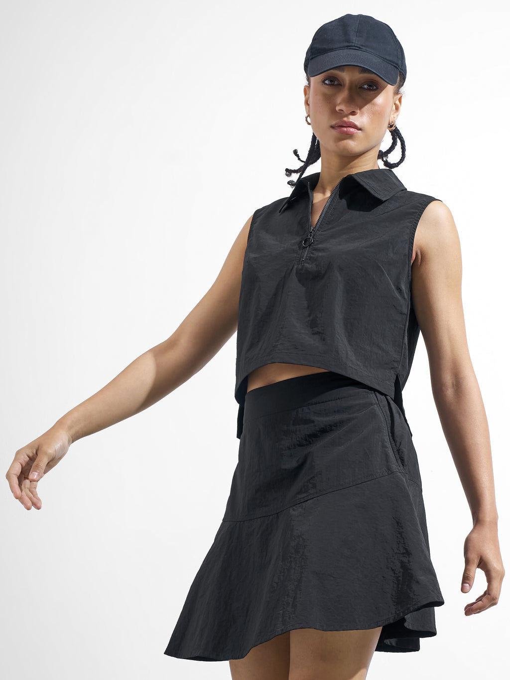 Street By Tokyo Talkies Women Black Top With Skirt Co-Ords - Black - Image 1