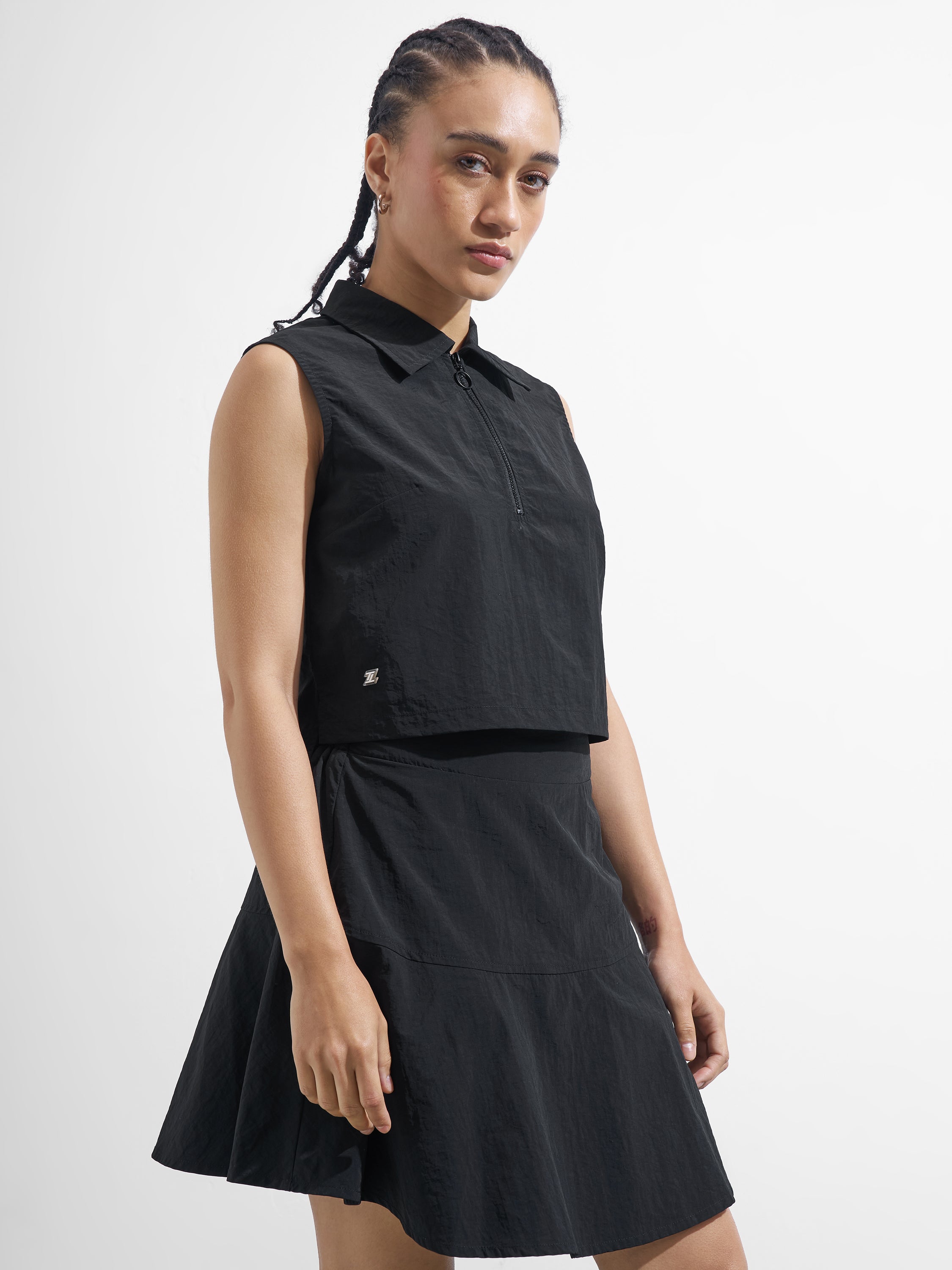 Street By Tokyo Talkies Women Black Top With Skirt Co-Ords - Black - Image 6