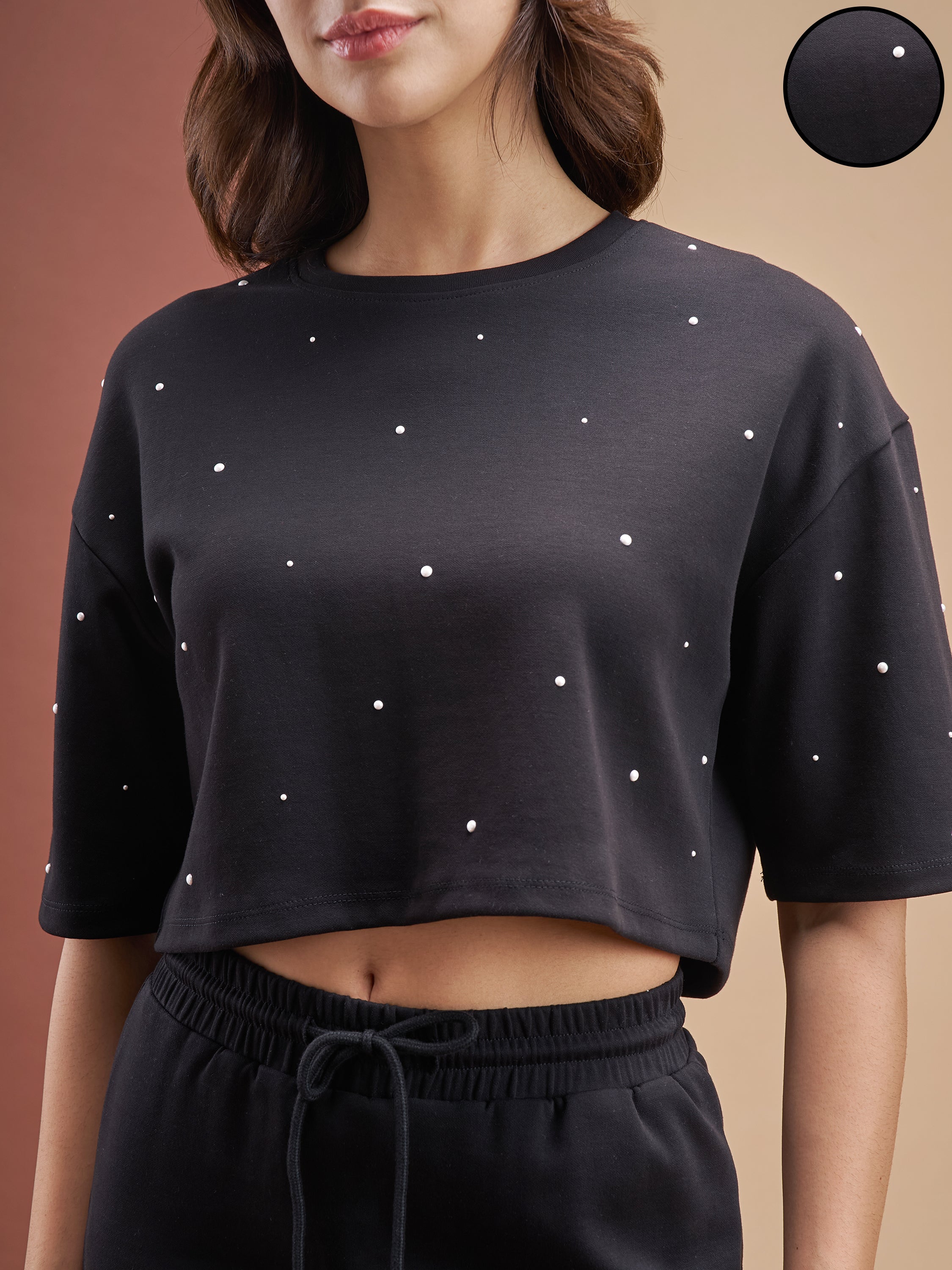 Street By Tokyo Talkies Women Black Top With Skirt Co-Ords - Black - Image 5