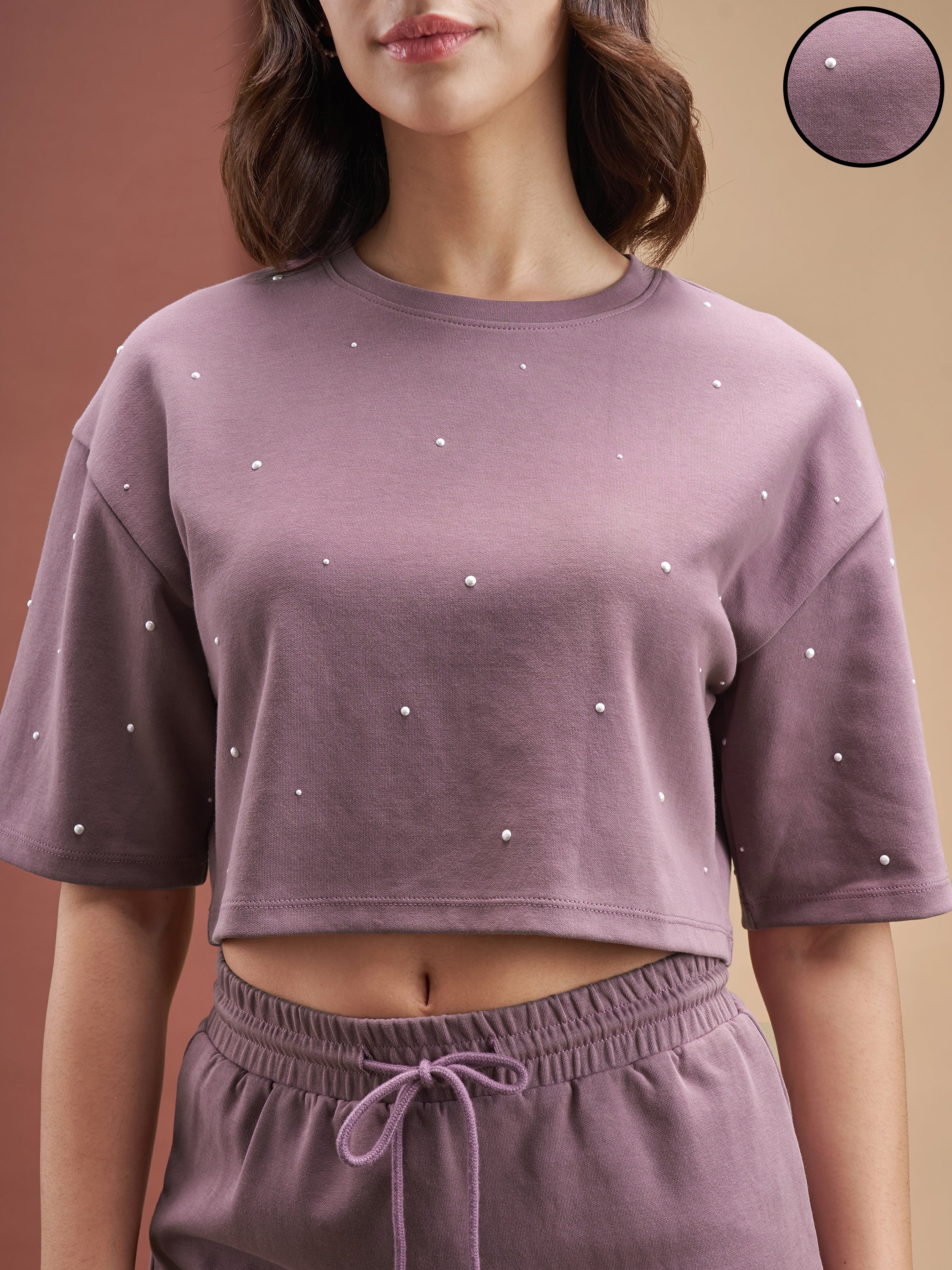 Street By Tokyo Talkies Women Purple Top With Skirt Co-Ords - Purple - Image 5