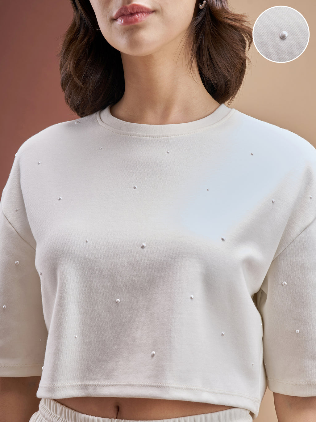 Street By Tokyo Talkies Women Off White Top With Skirt Co-Ords - Off White - Image 5
