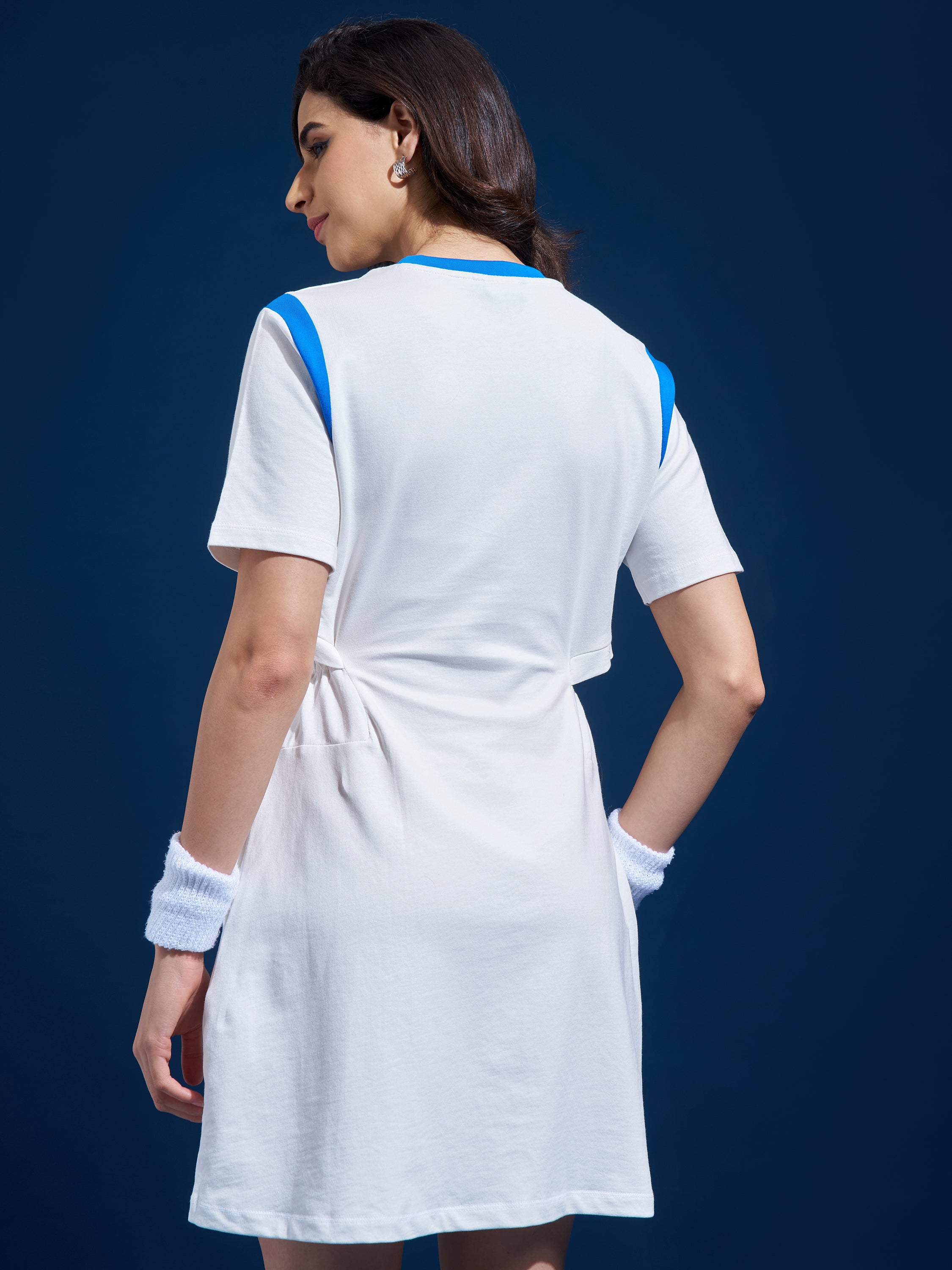 Tokyo Talkies Women White Printed T-shirt Dress - White - Image 3