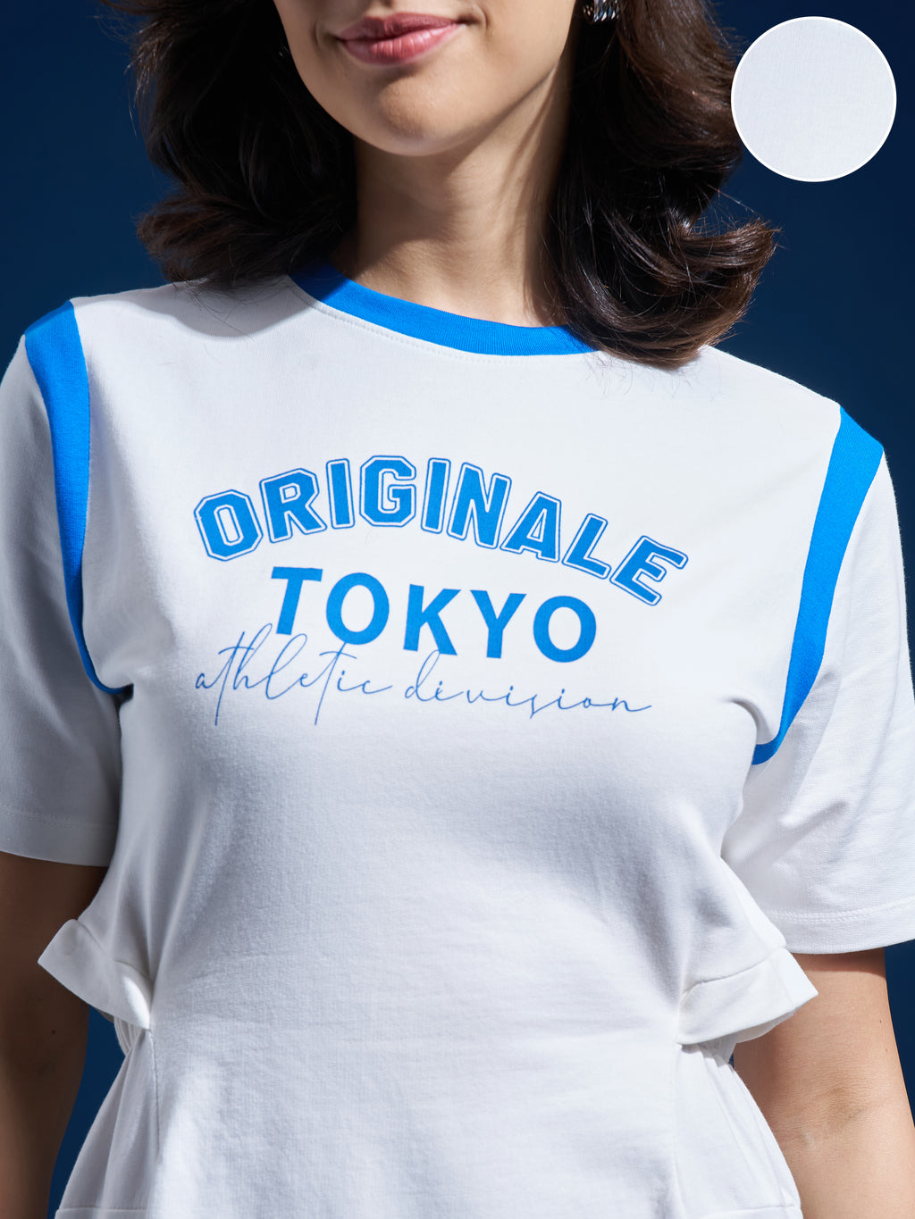 Tokyo Talkies Women White Printed T-shirt Dress - White - Image 5