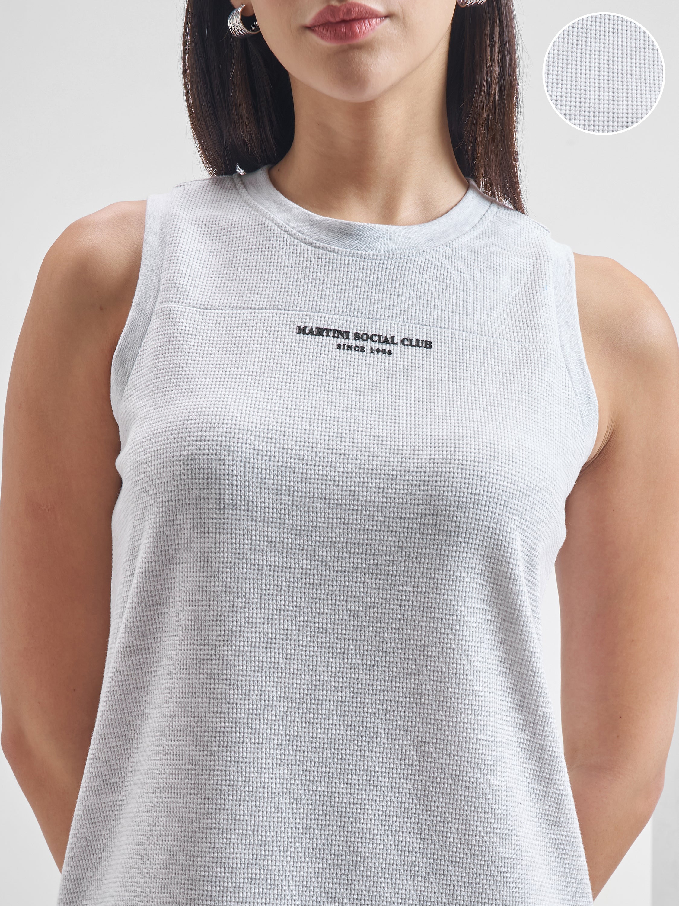 Street By Tokyo Talkies Women Grey Solid T-Shirt Dress - Grey - Image 5