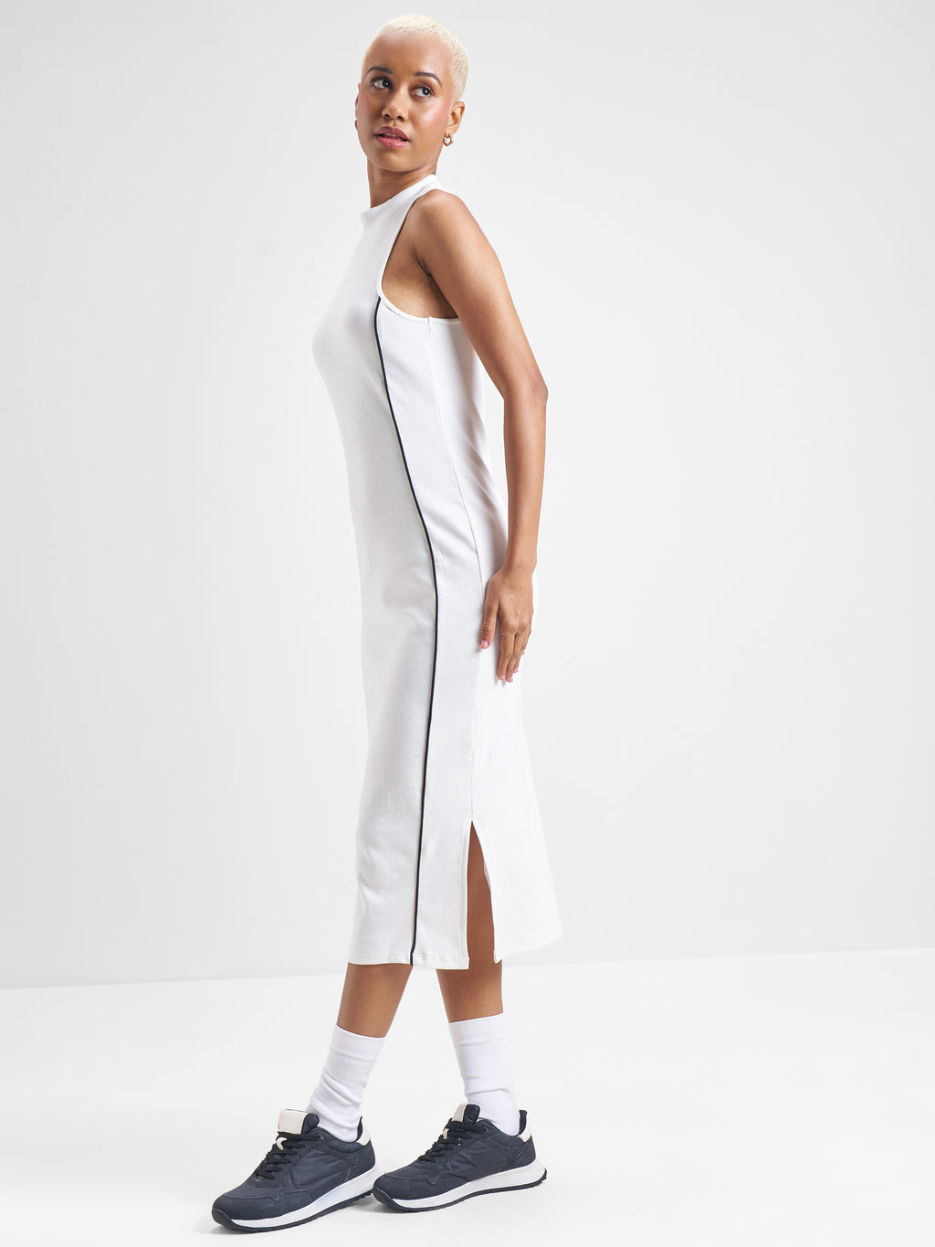 Street By Tokyo Talkies Women White Solid Bodycon Dress - White - Image 2
