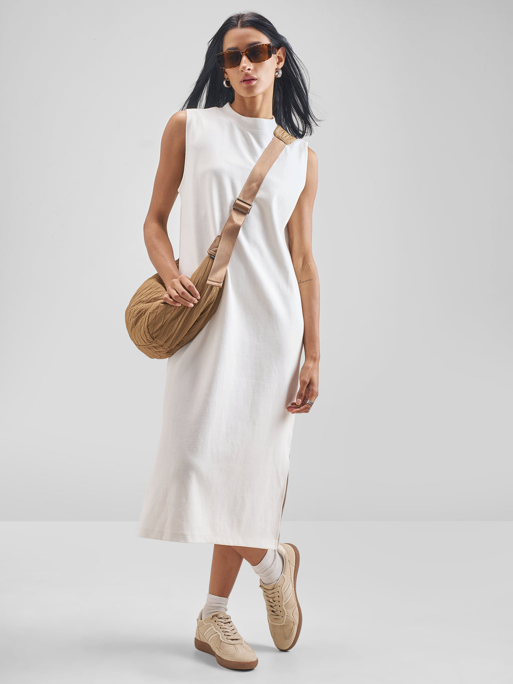 Street By Tokyo Talkies Women White Solid Maxi Dress - White - Image 1