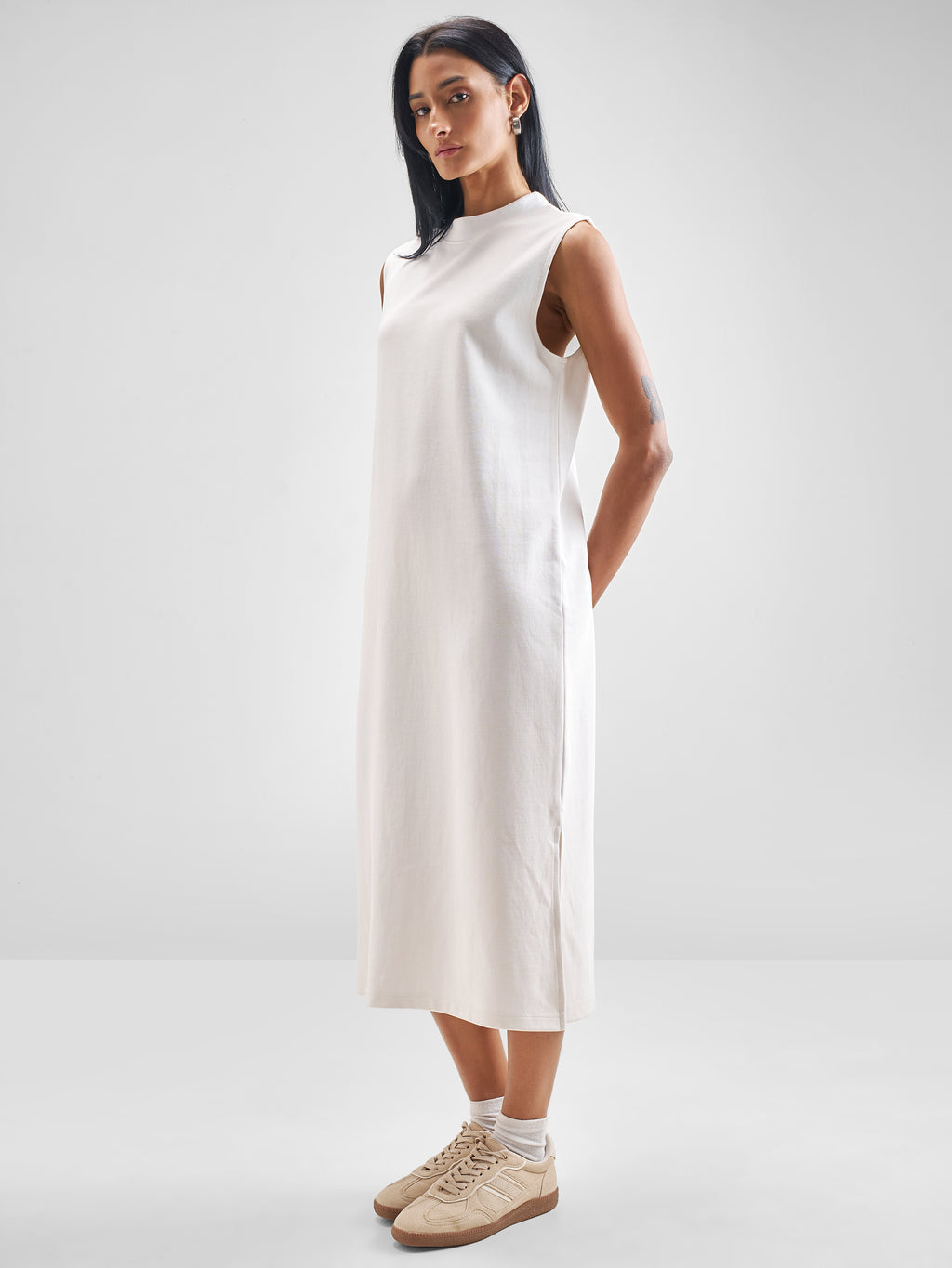 Street By Tokyo Talkies Women White Solid Maxi Dress - White - Image 2