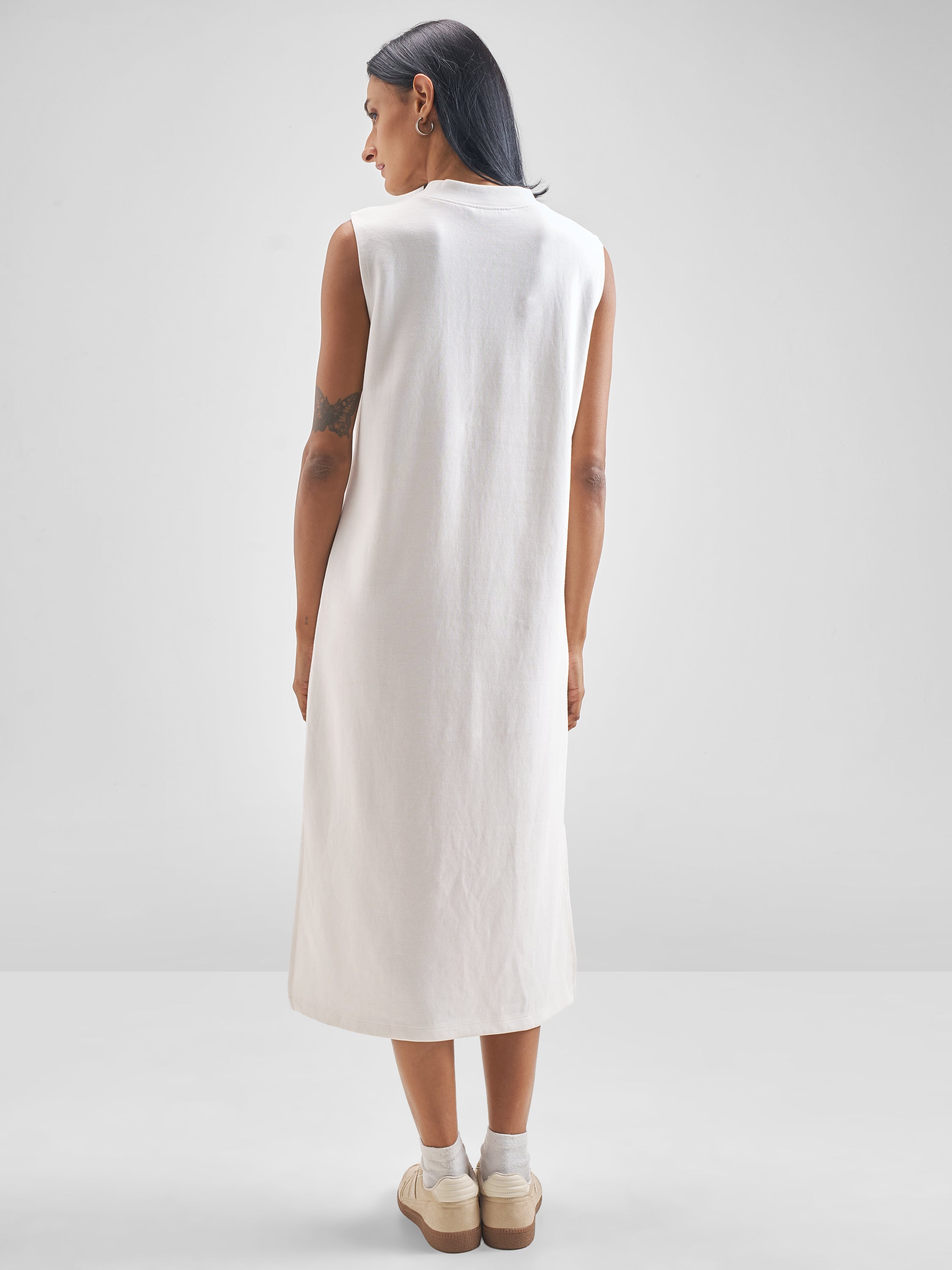 Street By Tokyo Talkies Women White Solid Maxi Dress - White - Image 3