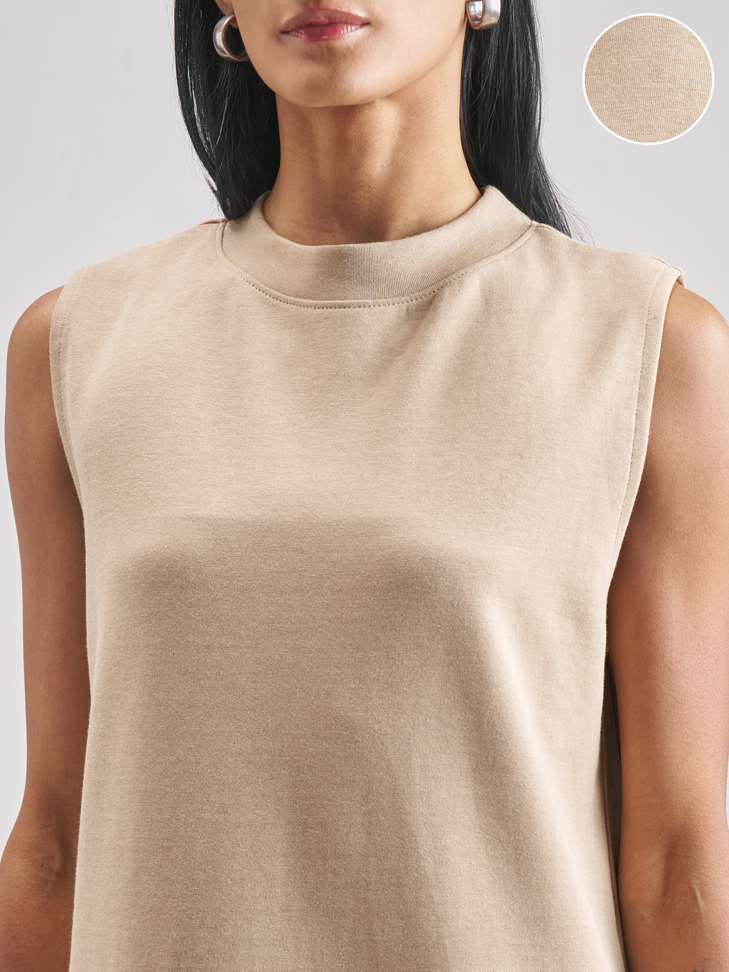 Street By Tokyo Talkies Women Beige Solid Maxi Dress - Beige - Image 5