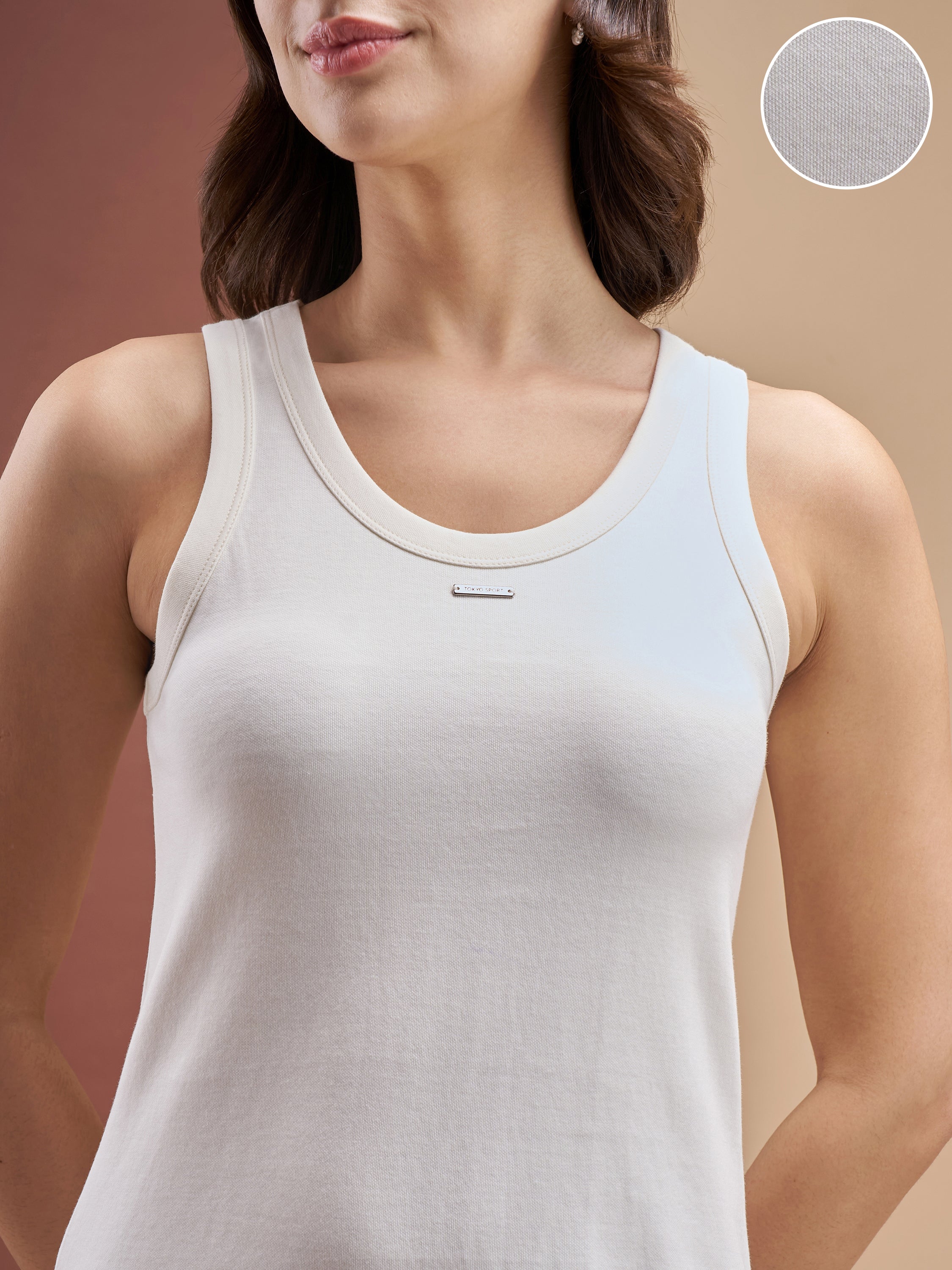 Street By Tokyo Talkies Women Off White Solid T-shirt Dress - Off White - Image 5