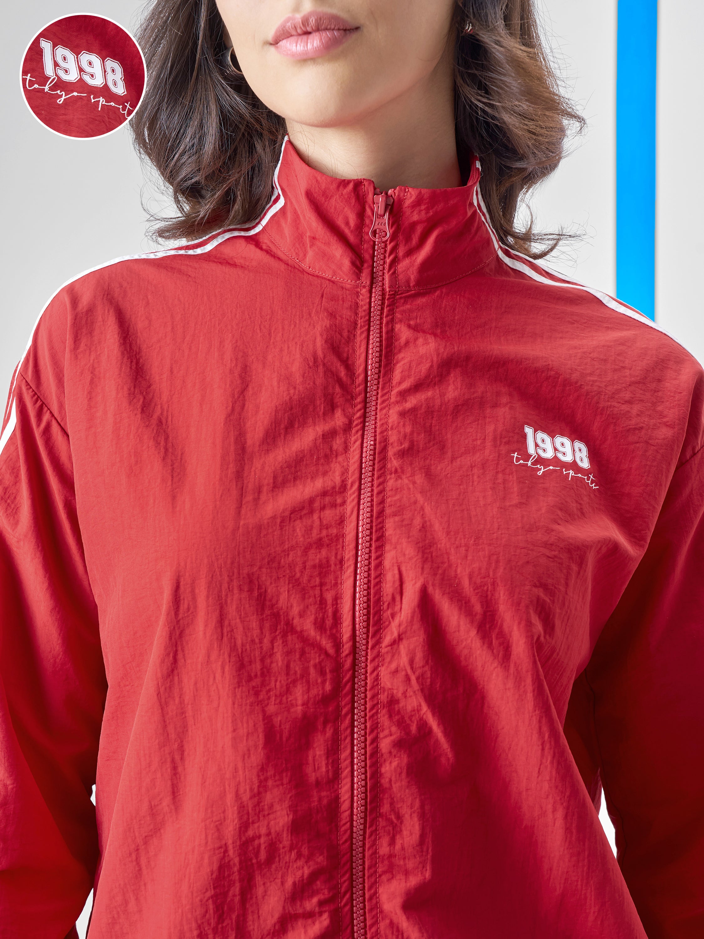 Street By Tokyo Talkies Women Red Open Front Jacket - Red - Image 5