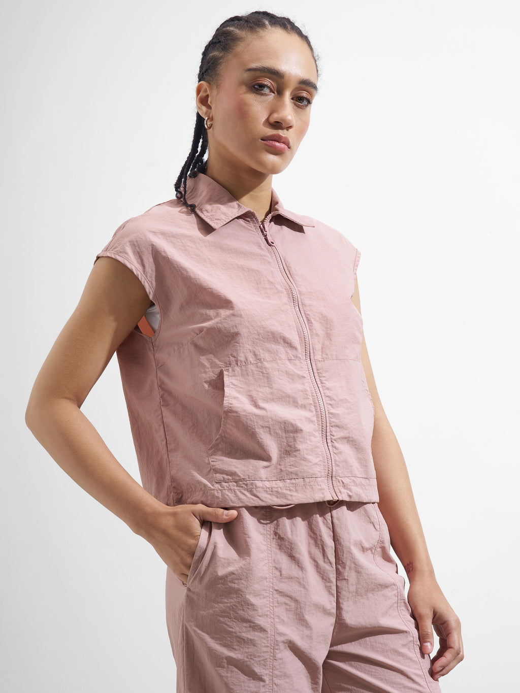 Street By Tokyo Talkies Women Pink Open Front Jacket - Pink - Image 6