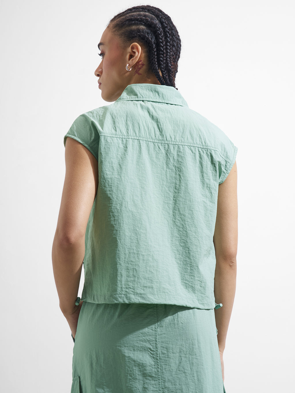 Street By Tokyo Talkies Women Green Open Front Jacket - Green - Image 3