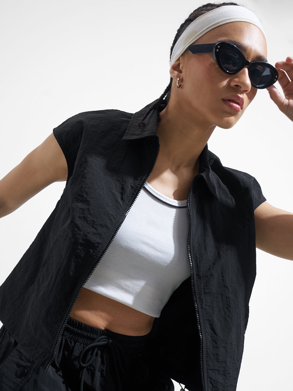 Street By Tokyo Talkies Women Black Open Front Jacket - Black - Image 1