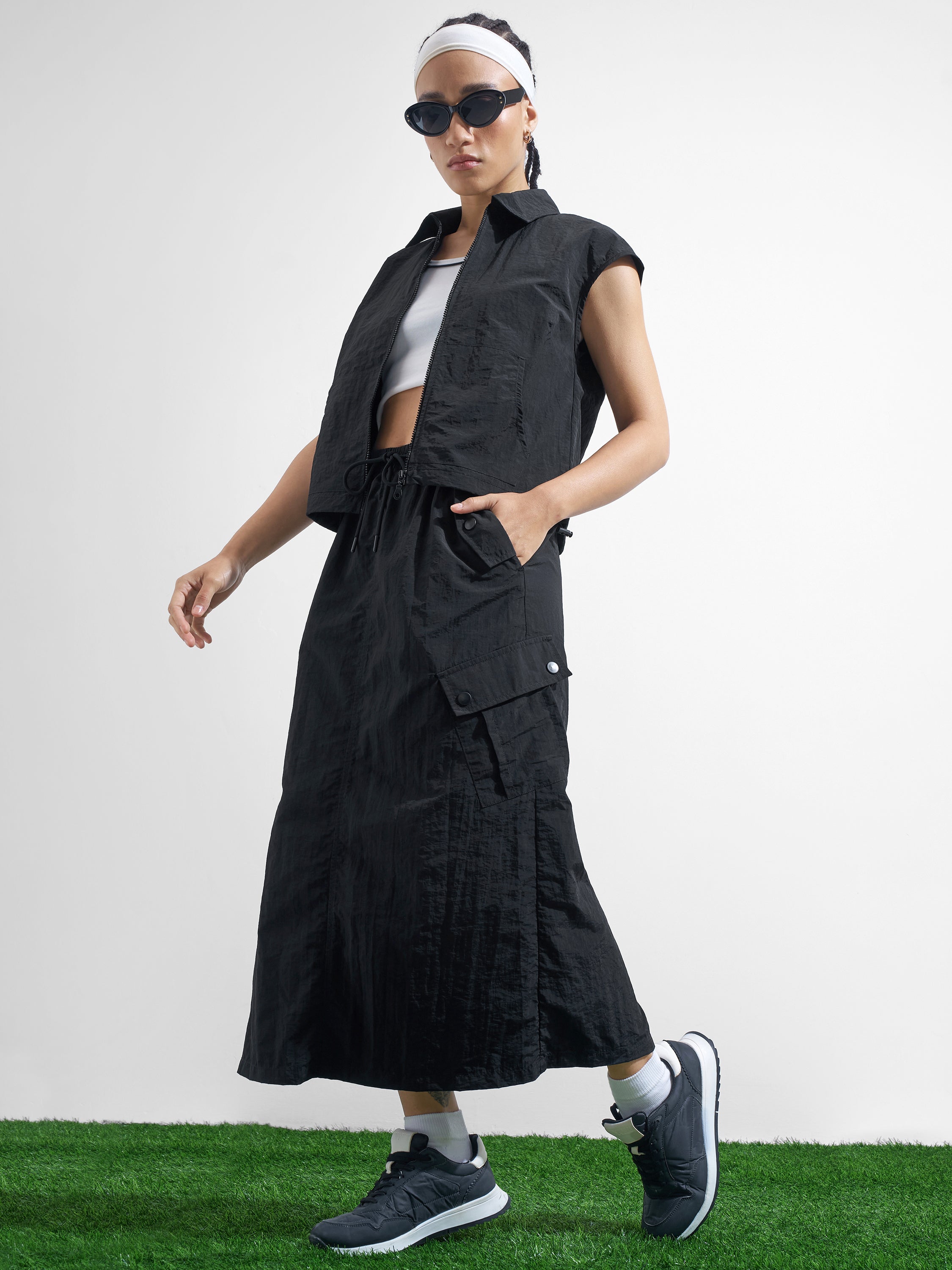 Street By Tokyo Talkies Women Black Open Front Jacket - Black - Image 2