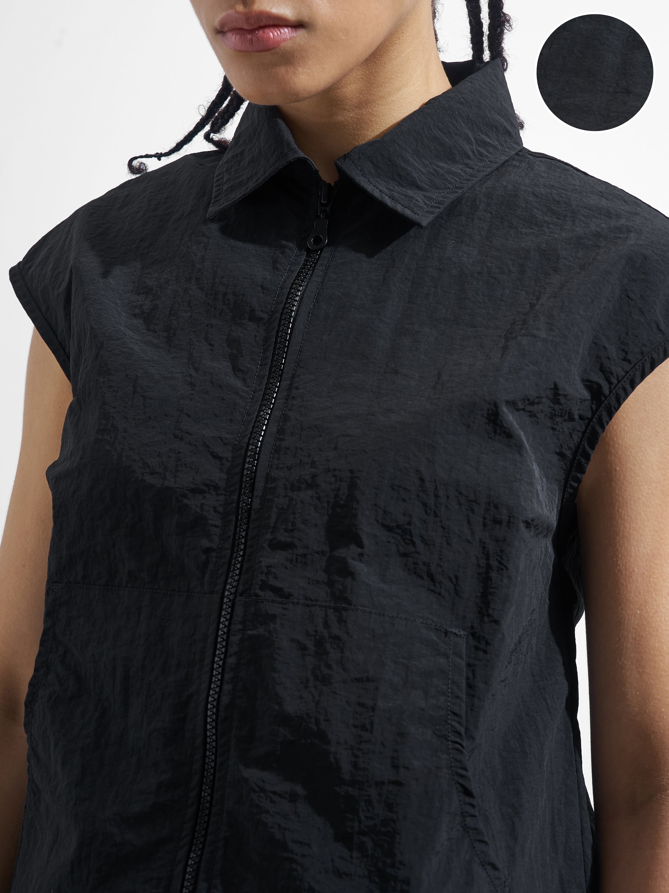 Street By Tokyo Talkies Women Black Open Front Jacket - Black - Image 5