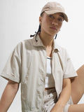 Street By Tokyo Talkies Women Beige Open Front Jacket - Beige - Image 1