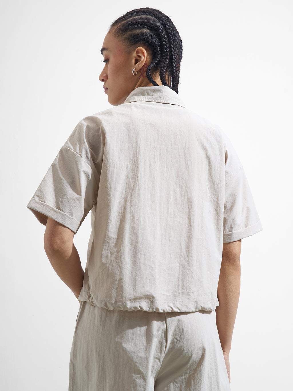 Street By Tokyo Talkies Women Beige Open Front Jacket - Beige - Image 3