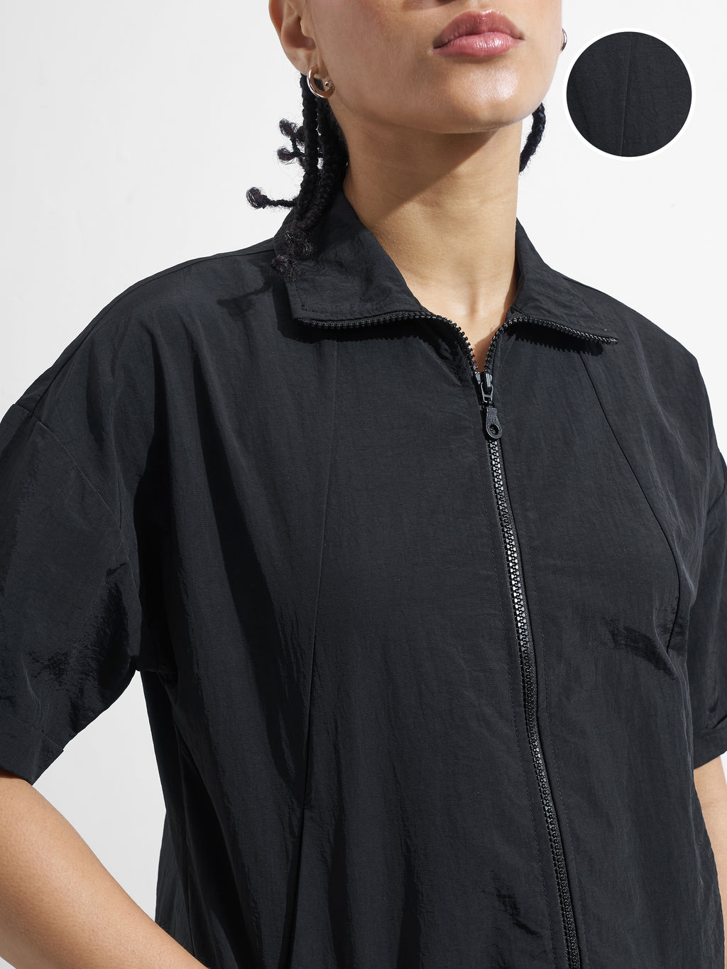 Street By Tokyo Talkies Women Black Open Front Jacket - Black - Image 5