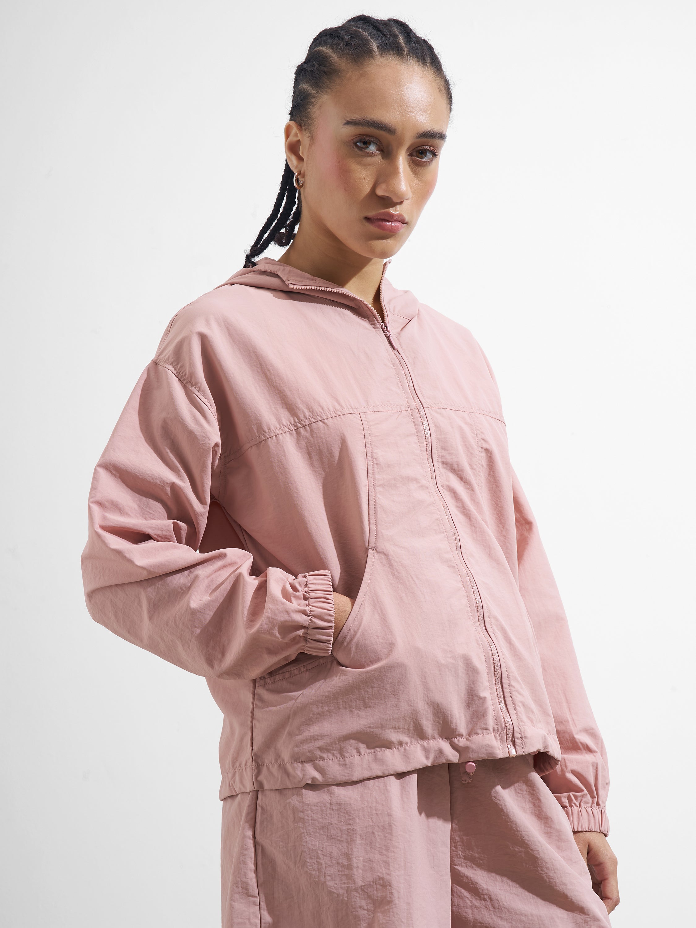 Street By Tokyo Talkies Women Pink Open Front Jacket - Pink - Image 6