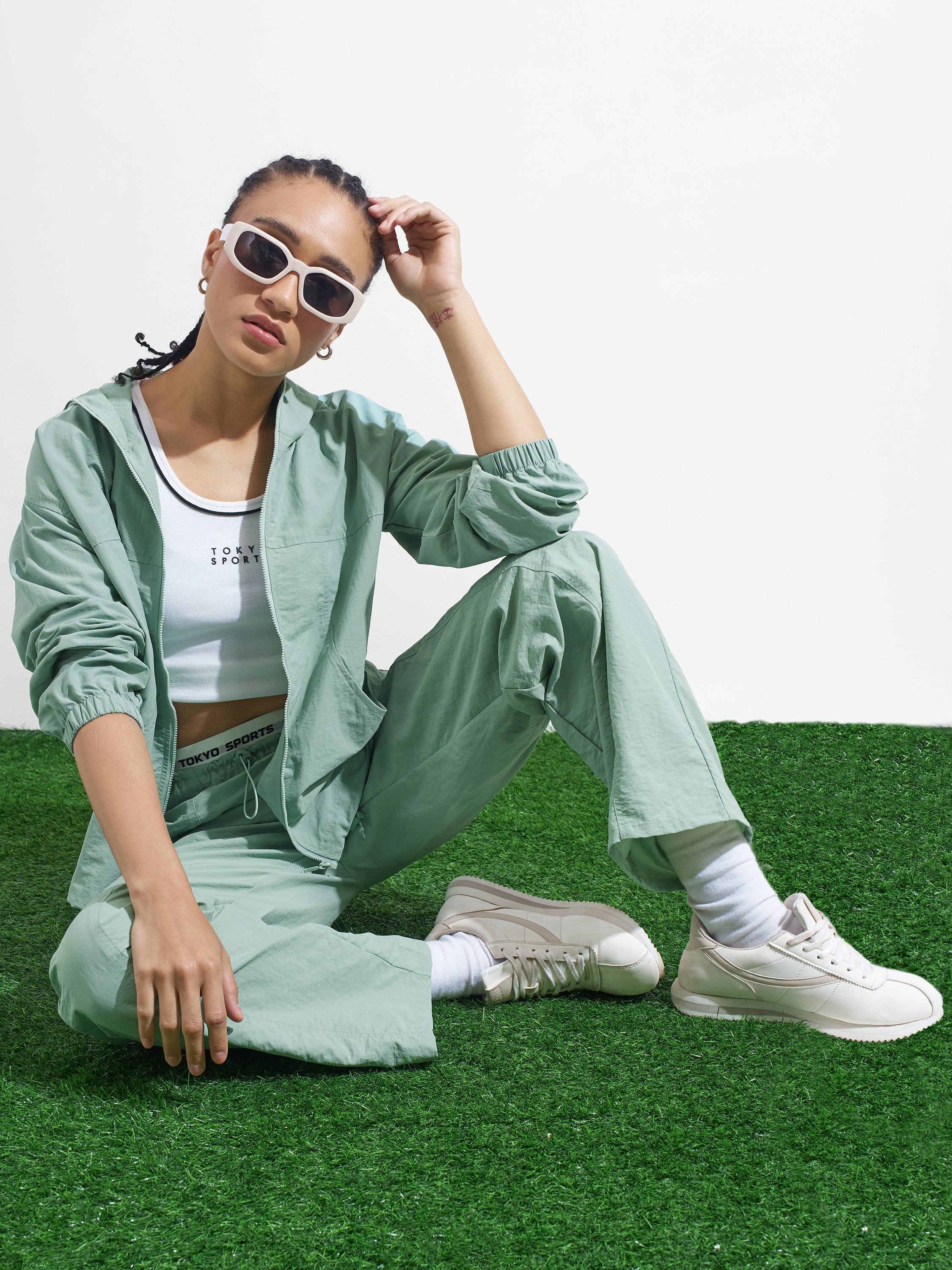 Street By Tokyo Talkies Women Green Open Front Jacket - Green - Image 2