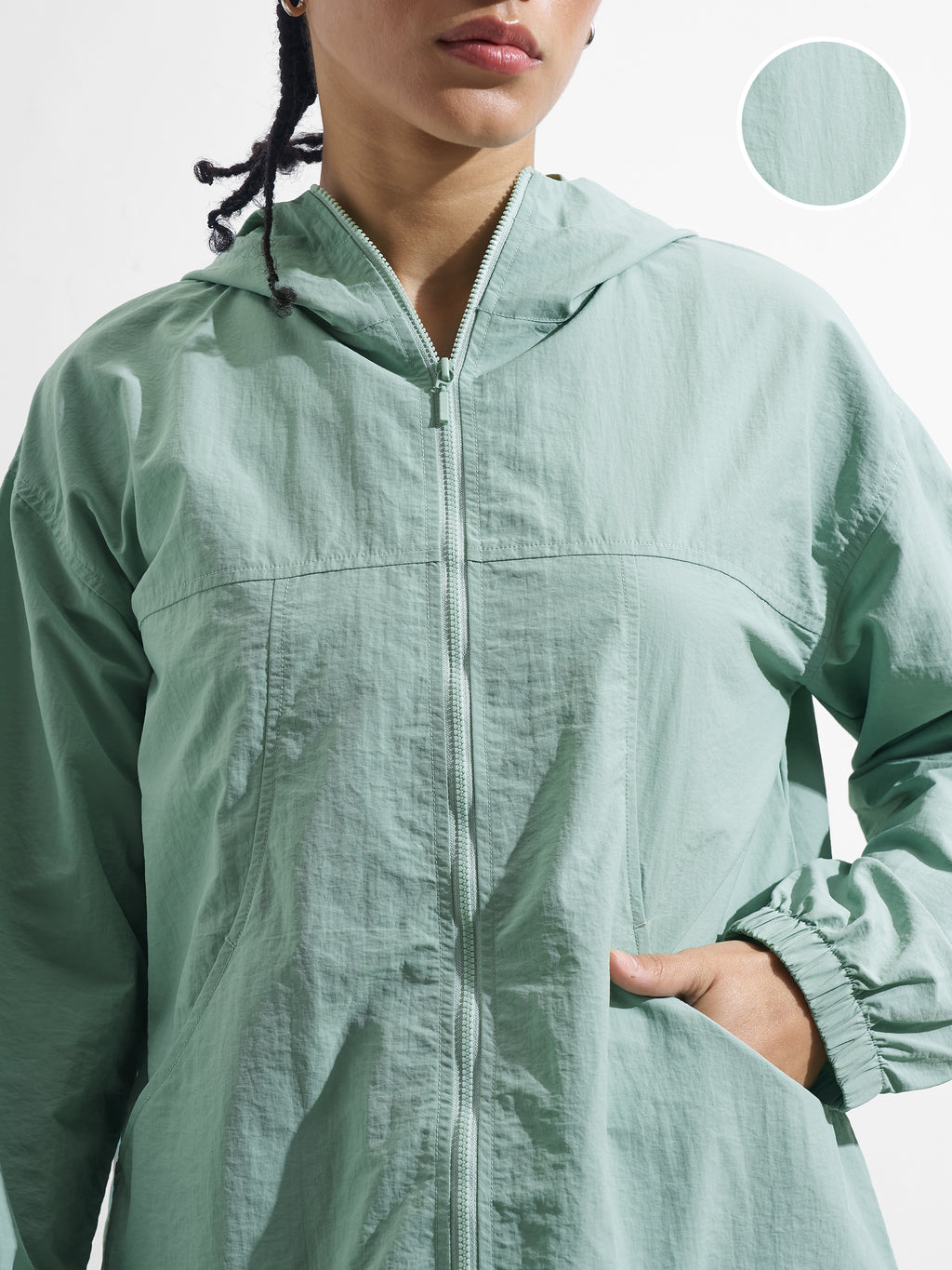 Street By Tokyo Talkies Women Green Open Front Jacket - Green - Image 5