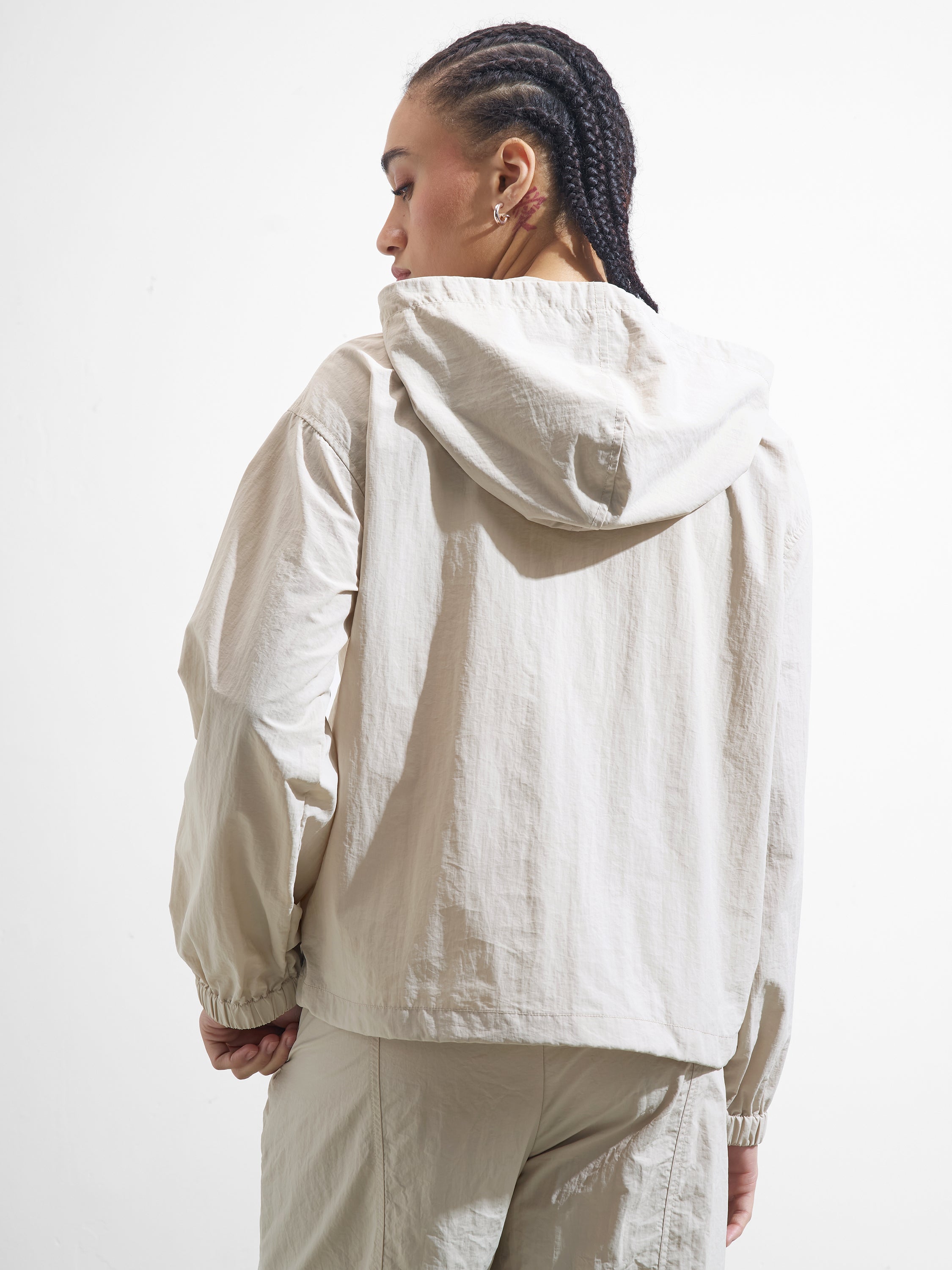 Street By Tokyo Talkies Women Beige Open Front Jacket - Beige - Image 3
