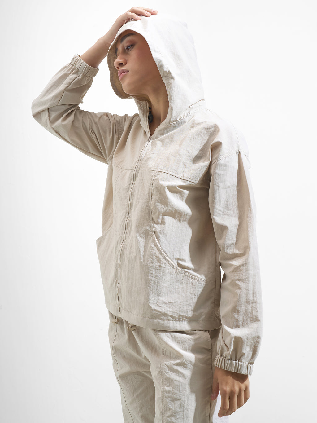 Street By Tokyo Talkies Women Beige Open Front Jacket - Beige - Image 4