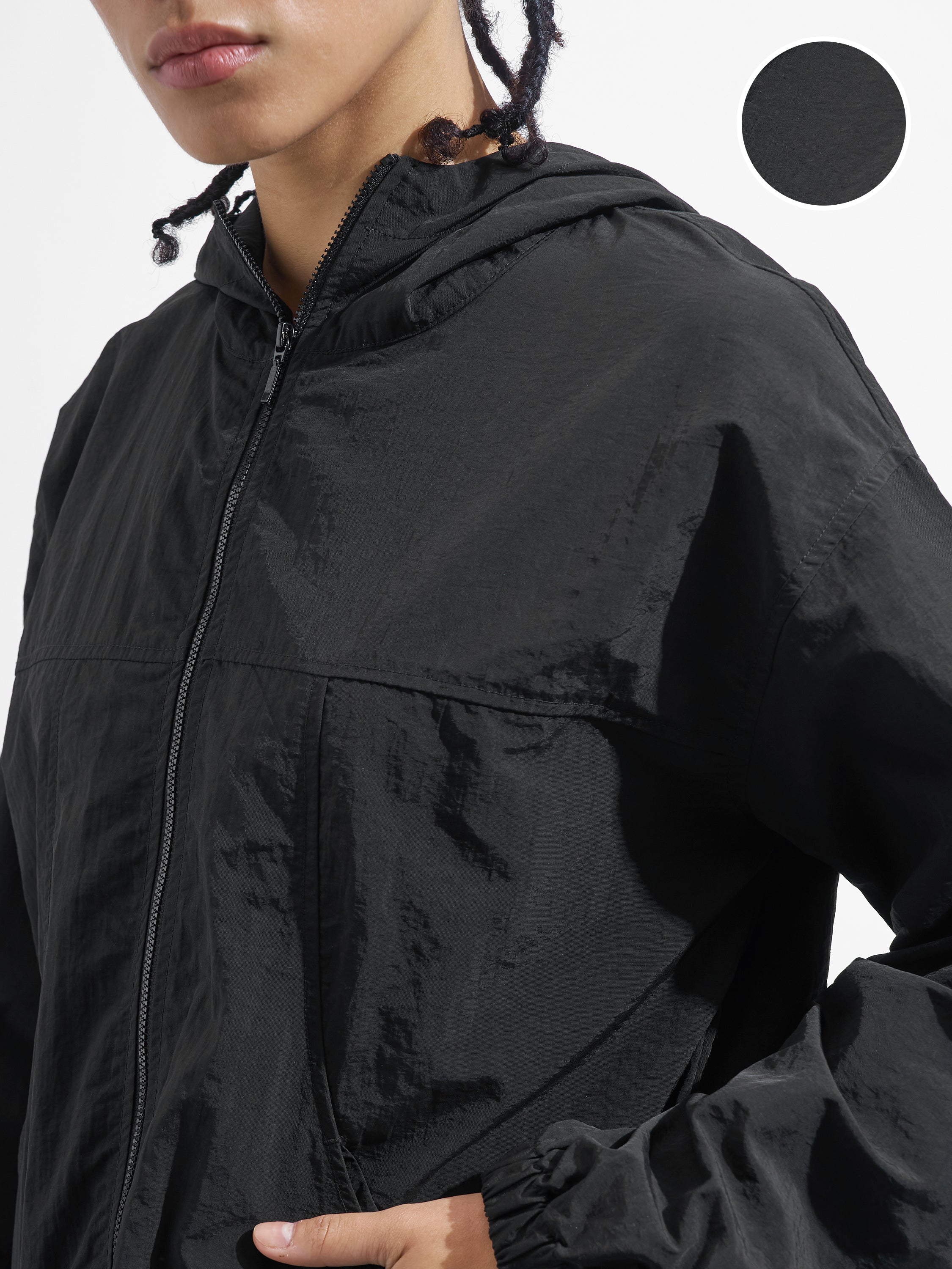 Street By Tokyo Talkies Women Black Open Front Jacket - Black - Image 5