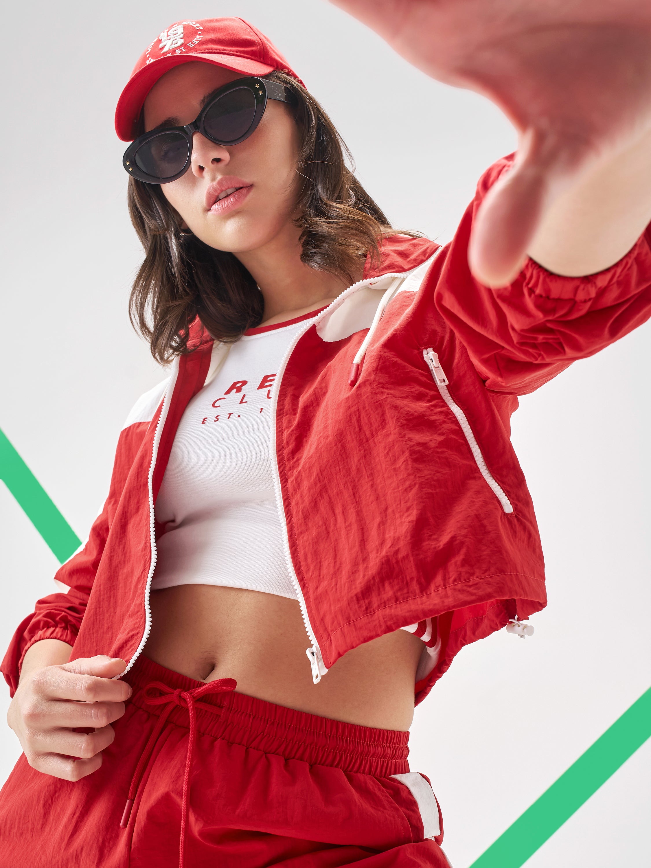 Street By Tokyo Talkies Women Red Open Front Jacket - Red - Image 1