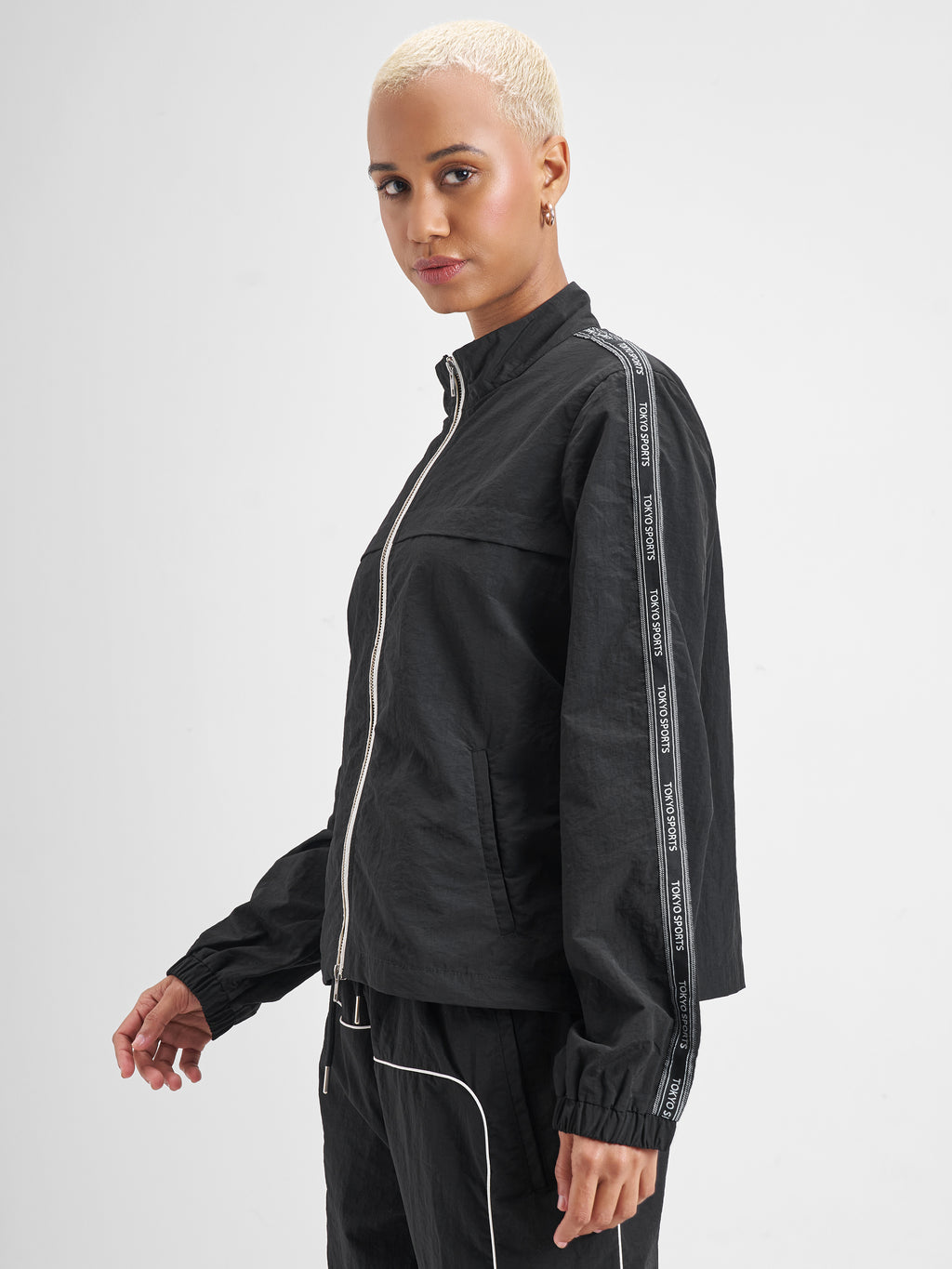 Street By Tokyo Talkies Women Black Open Front Jacket - Black - Image 4