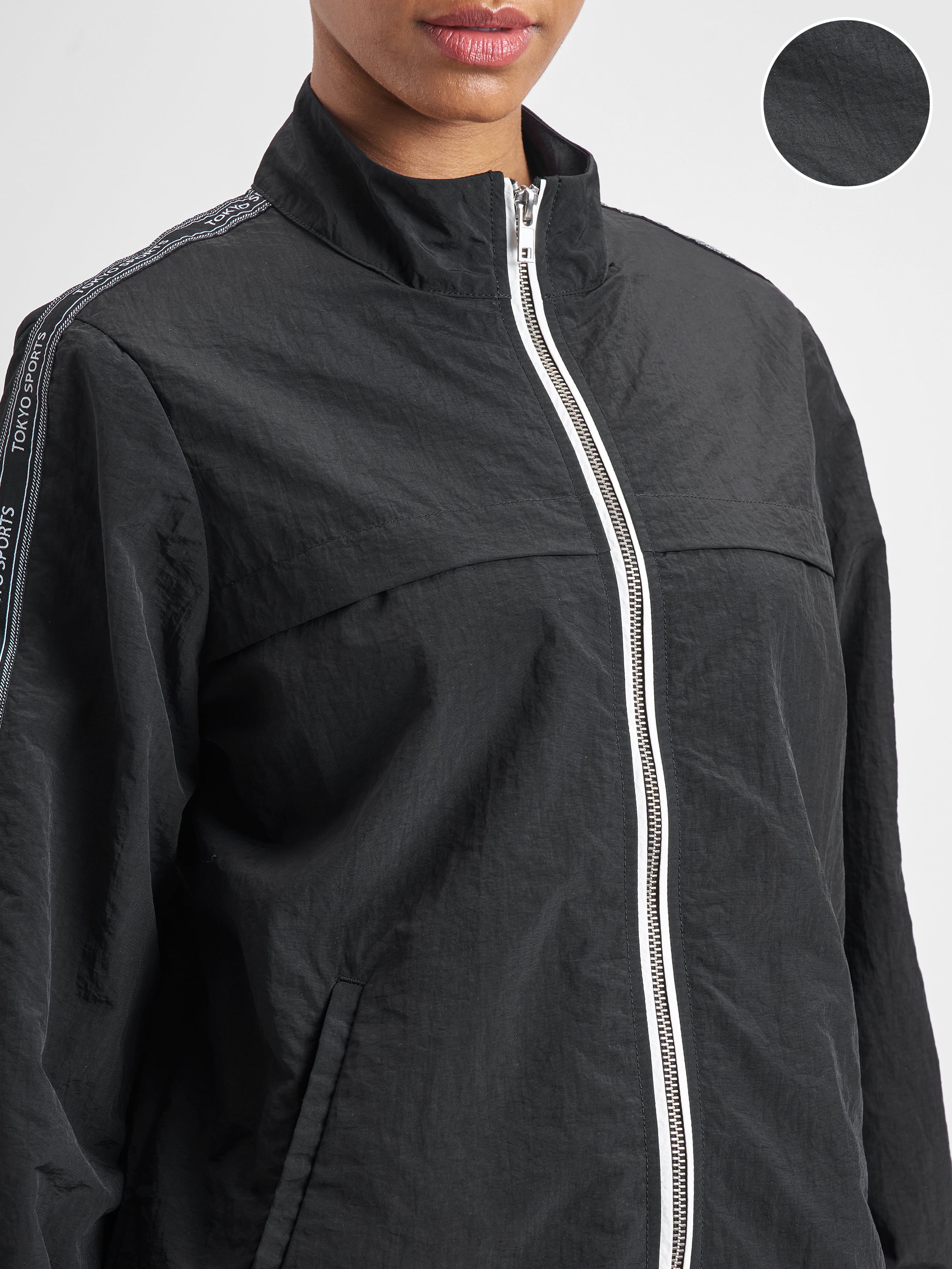 Street By Tokyo Talkies Women Black Open Front Jacket - Black - Image 5