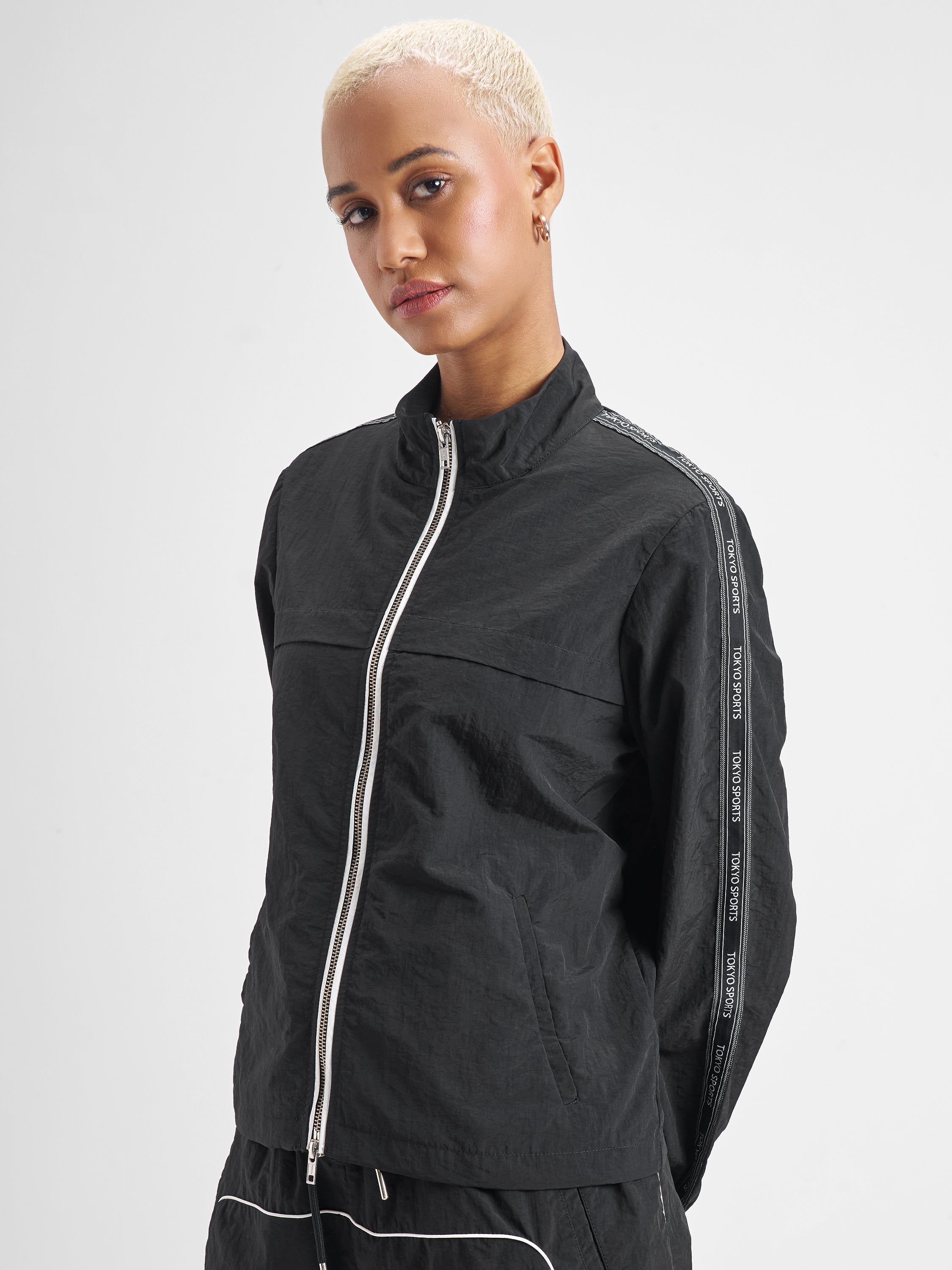 Street By Tokyo Talkies Women Black Open Front Jacket - Black - Image 6
