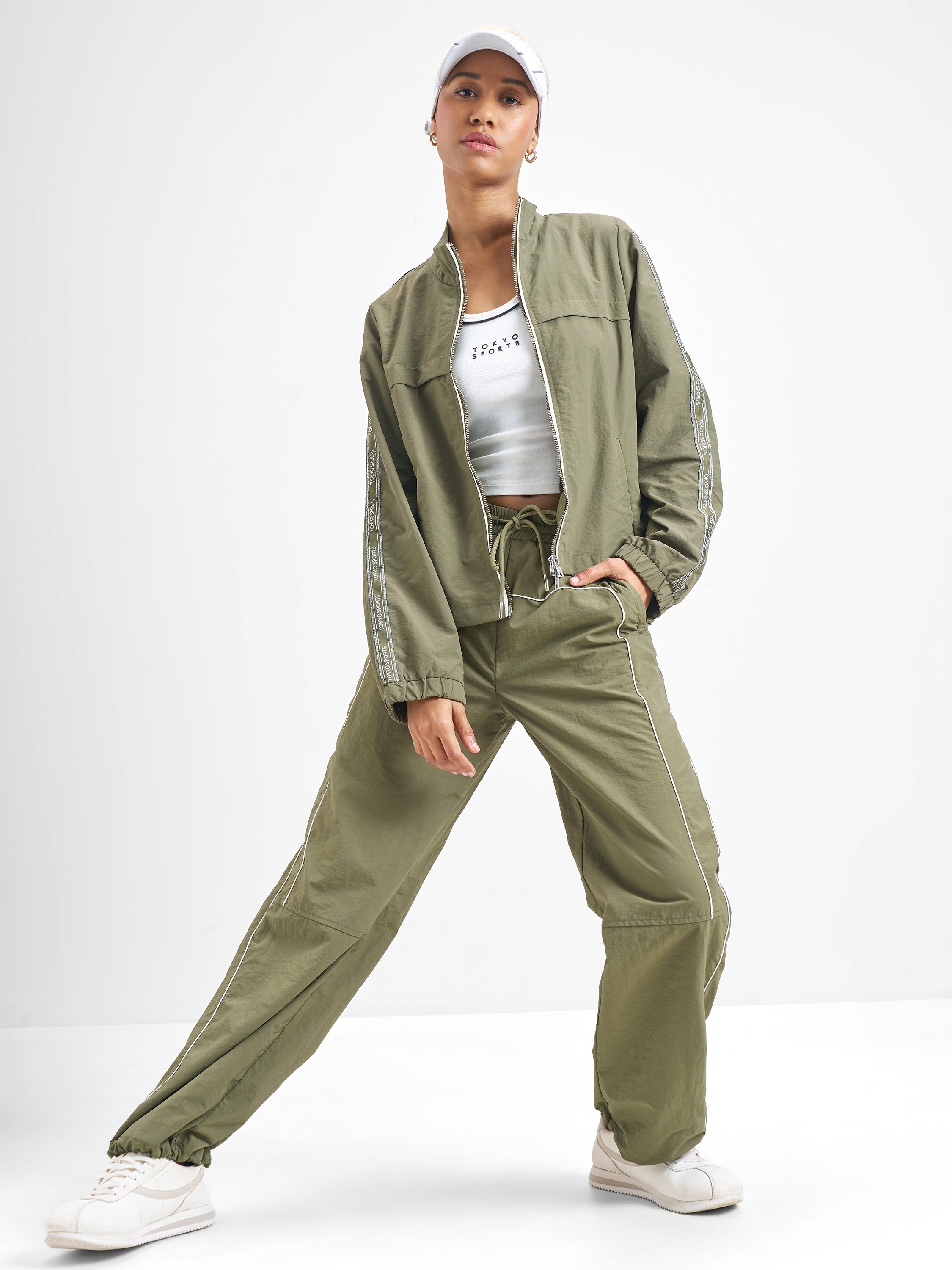Street By Tokyo Talkies Women Green Open Front Jacket - Green - Image 2