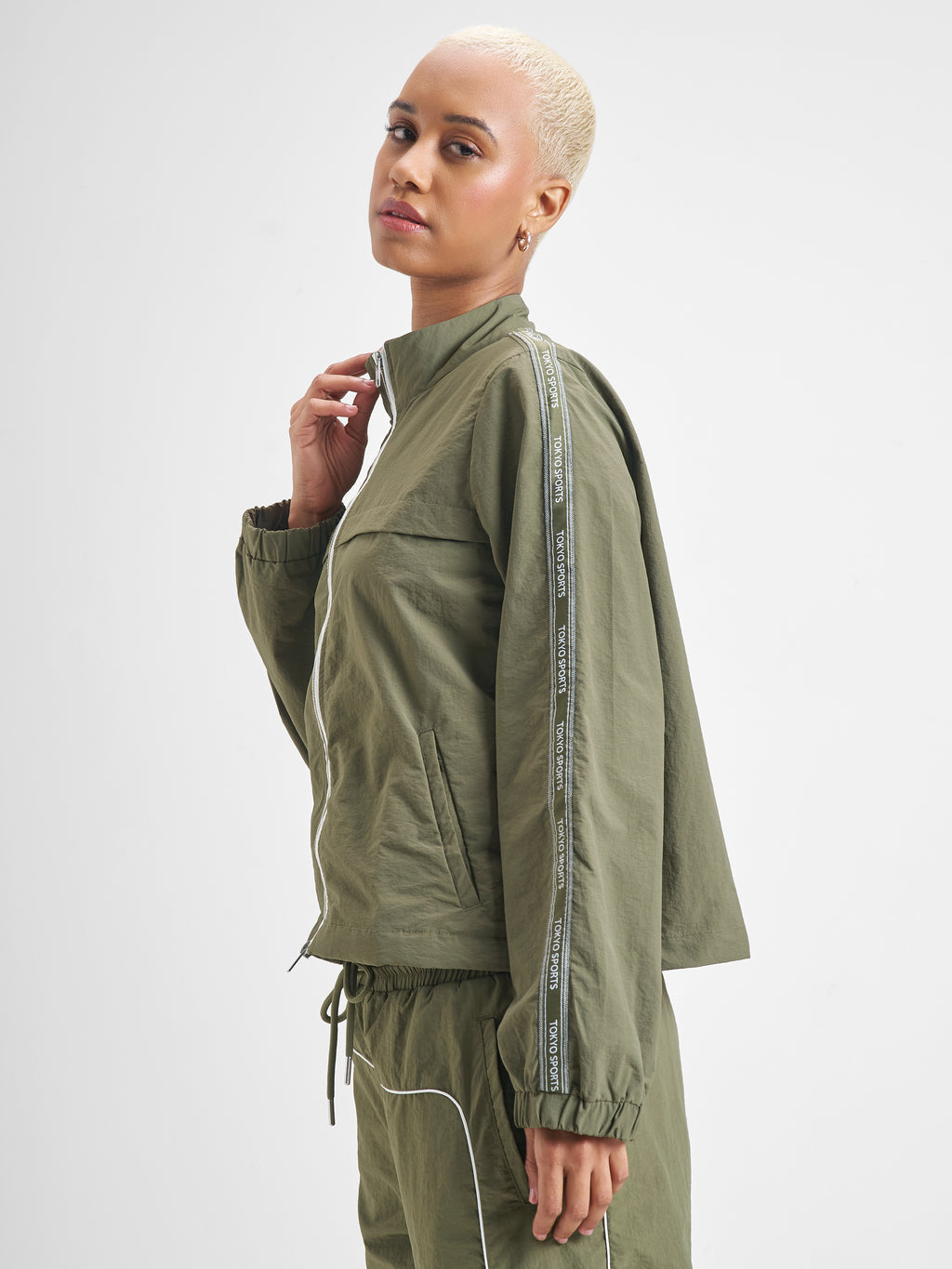 Street By Tokyo Talkies Women Green Open Front Jacket - Green - Image 4