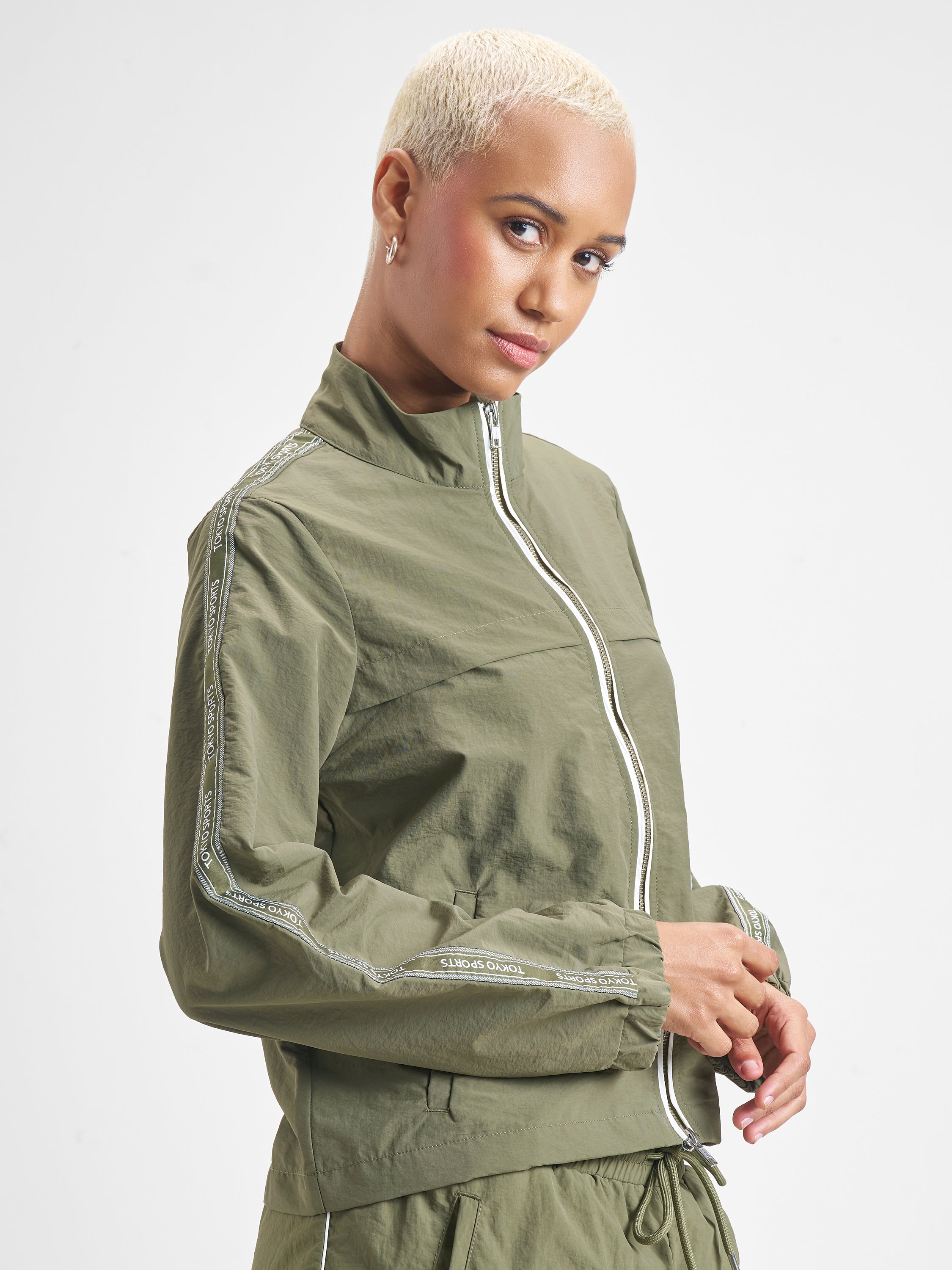 Street By Tokyo Talkies Women Green Open Front Jacket - Green - Image 6